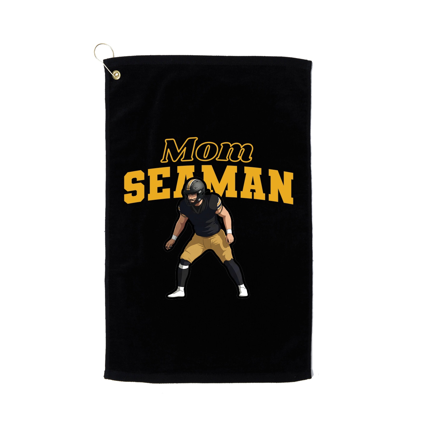 Golf Towel — Mothers Day Block in Black