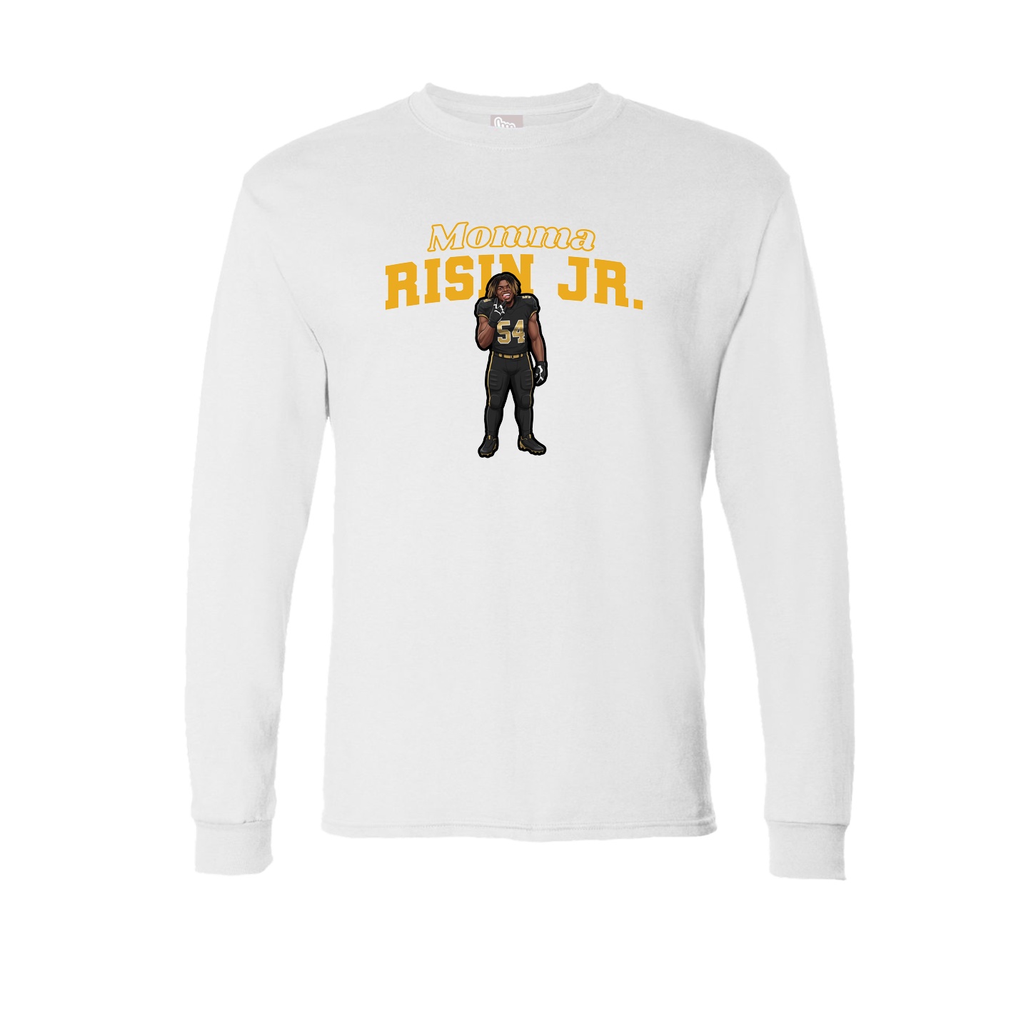Long Sleeve Tee — Mothers Day Block in White