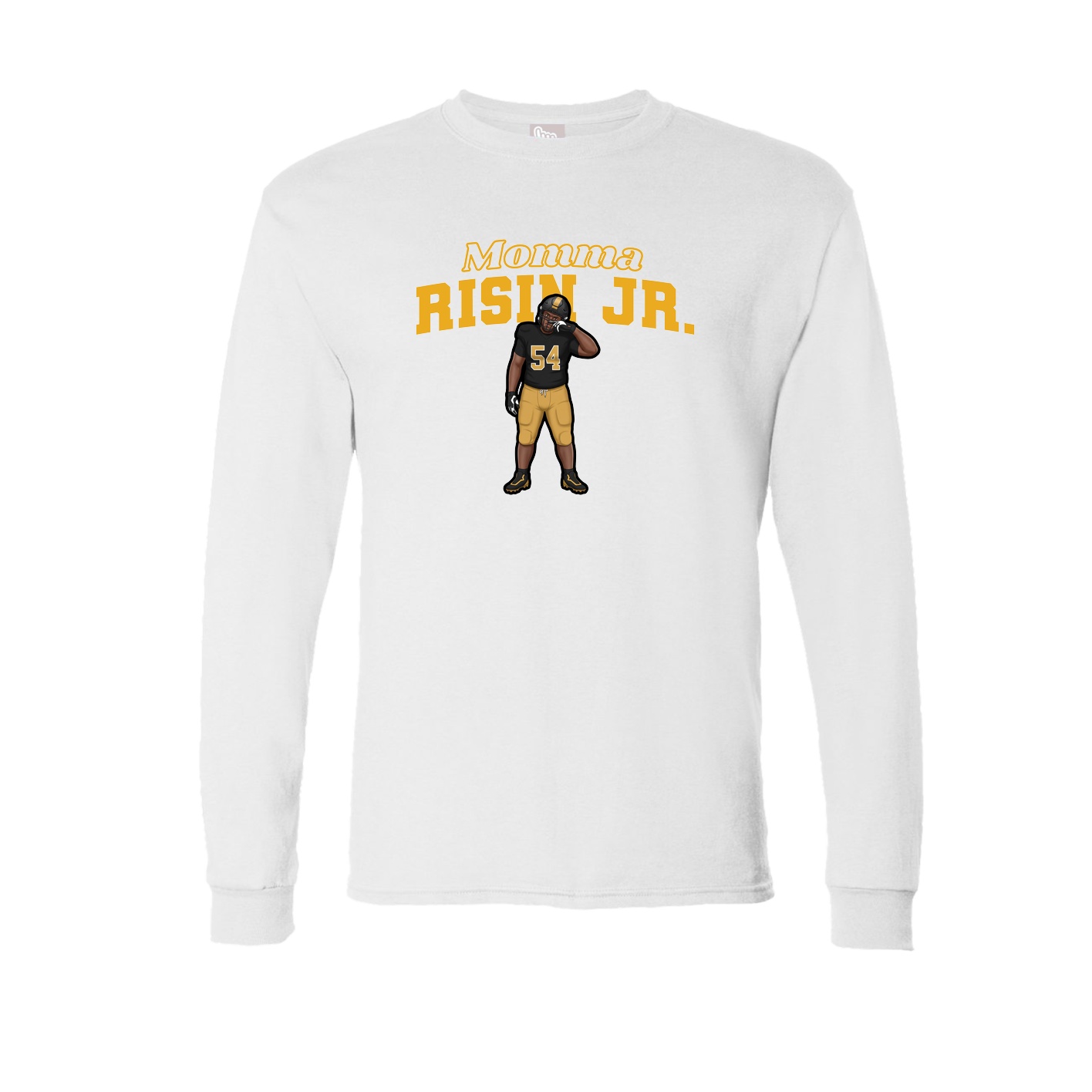 Long Sleeve Tee — Mothers Day Block in White