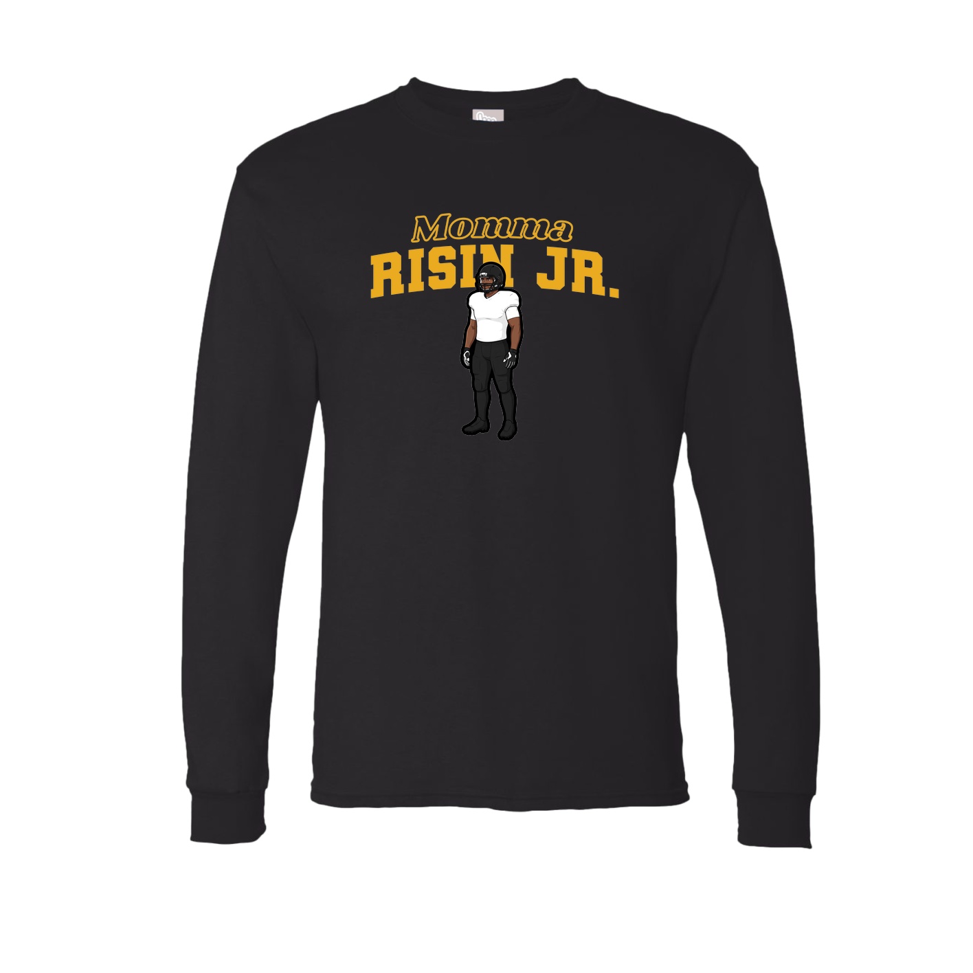 Long Sleeve Tee — Mothers Day Block in Black
