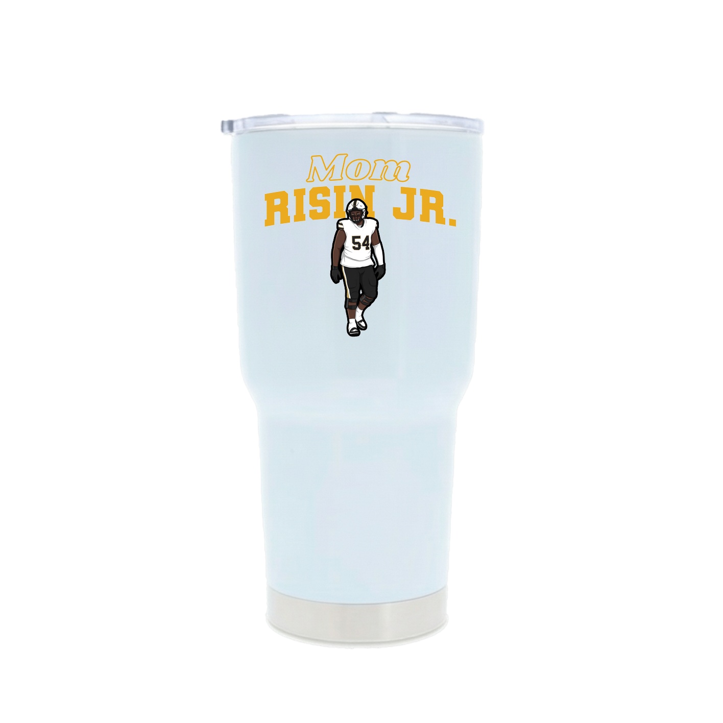 30oz Stainless Steel Tumbler — Mothers Day Block in White