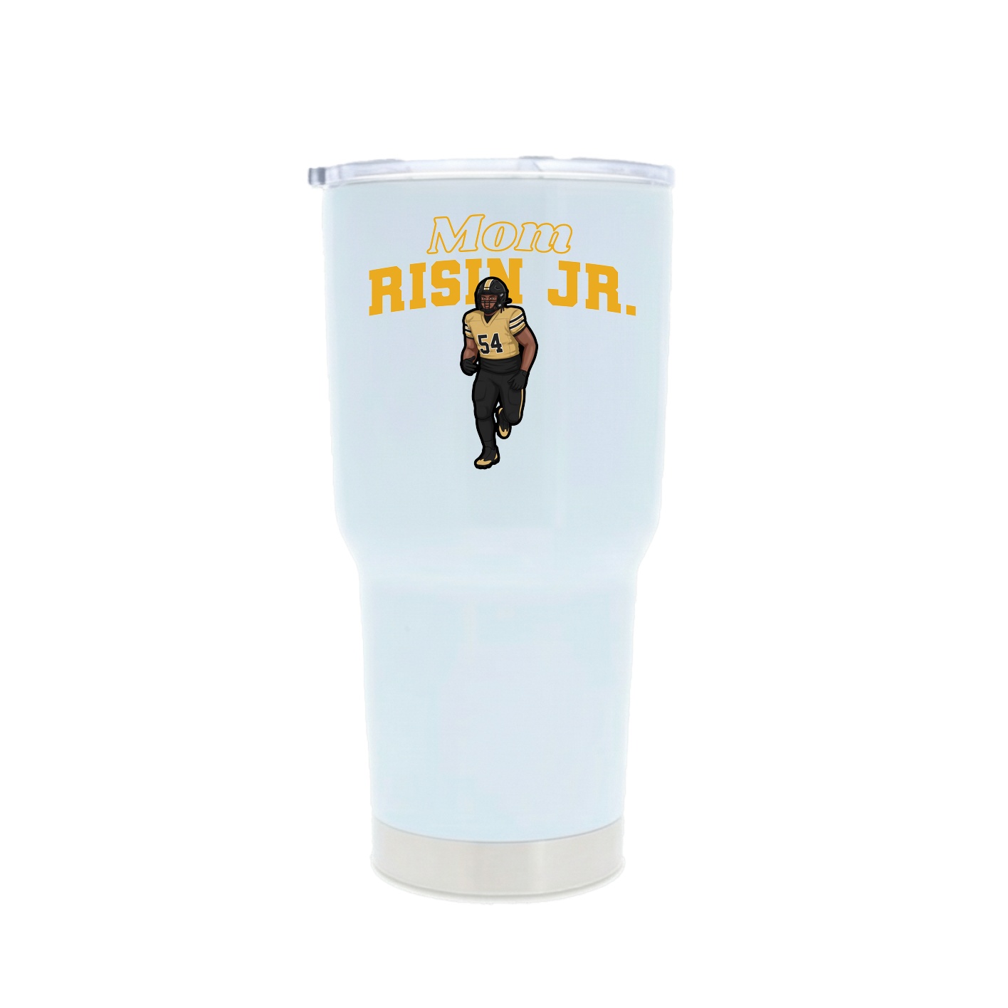 30oz Stainless Steel Tumbler — Mothers Day Block in White