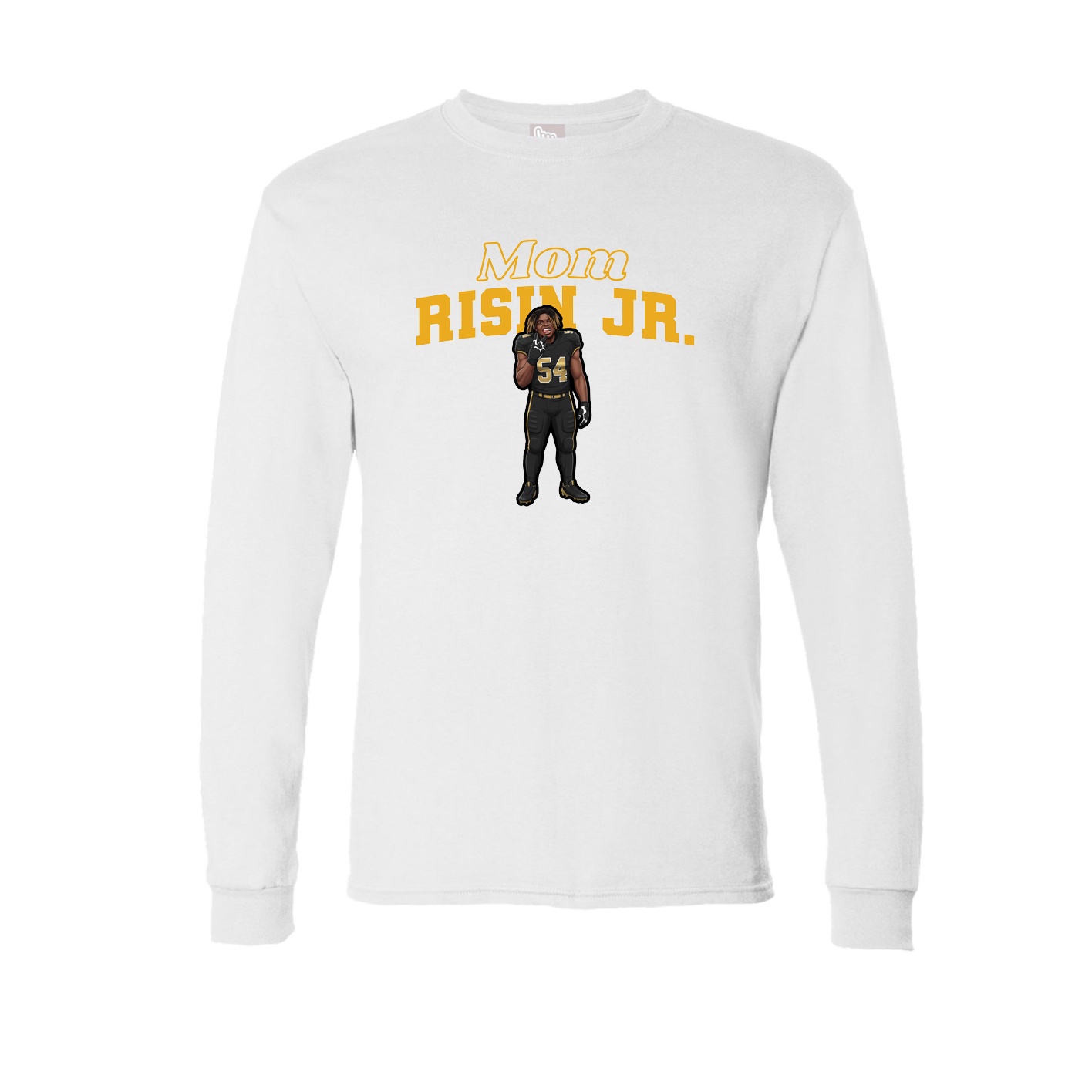 Long Sleeve Tee — Mothers Day Block in White