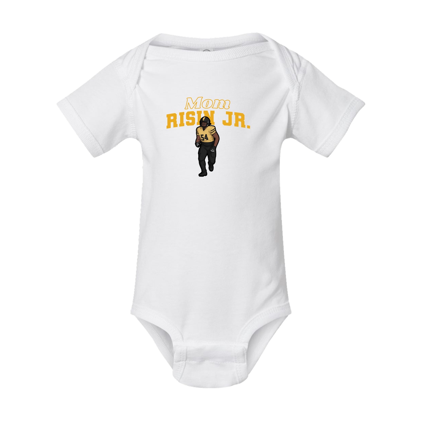 Baby Onesie — Mothers Day Block in White