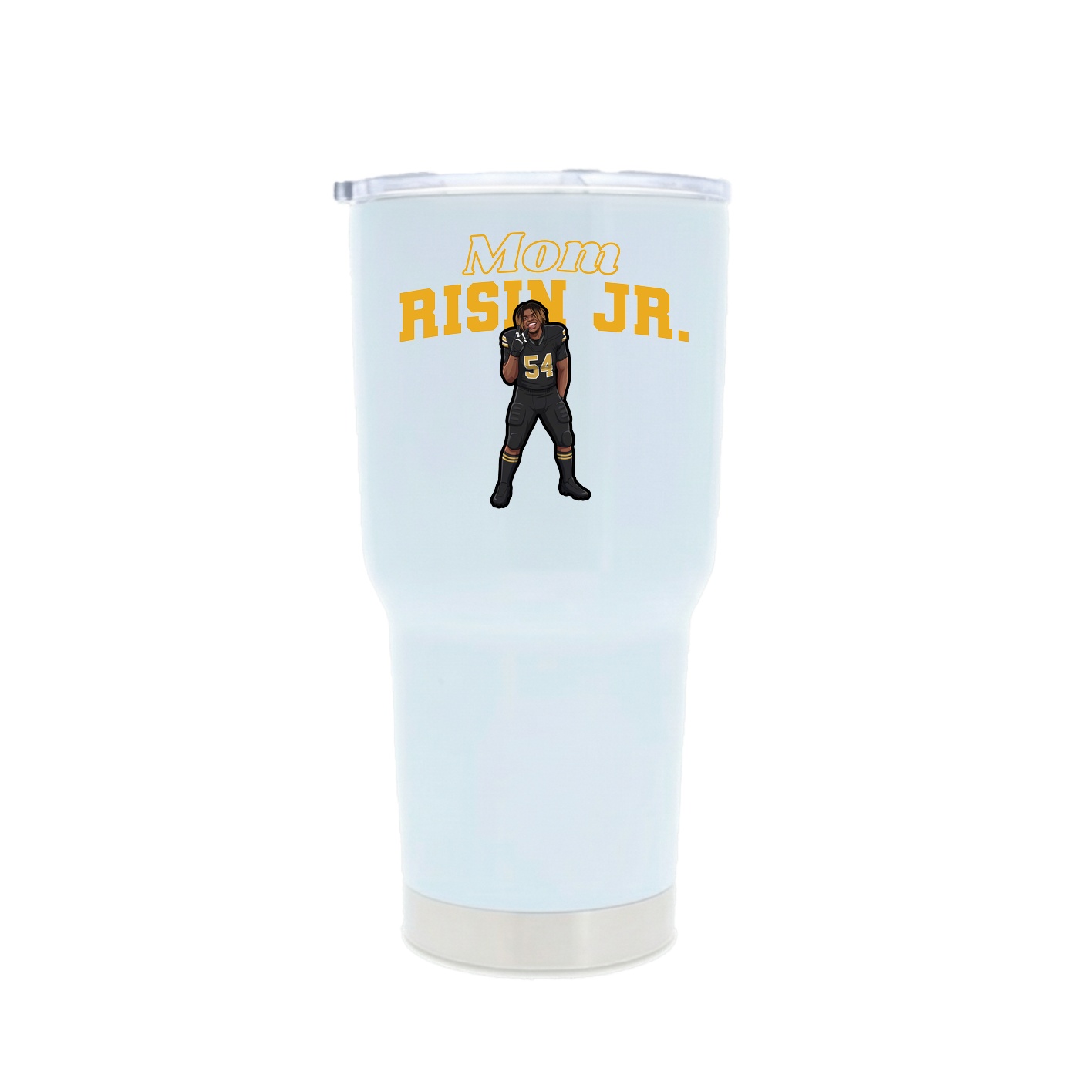 30oz Stainless Steel Tumbler — Mothers Day Block in White