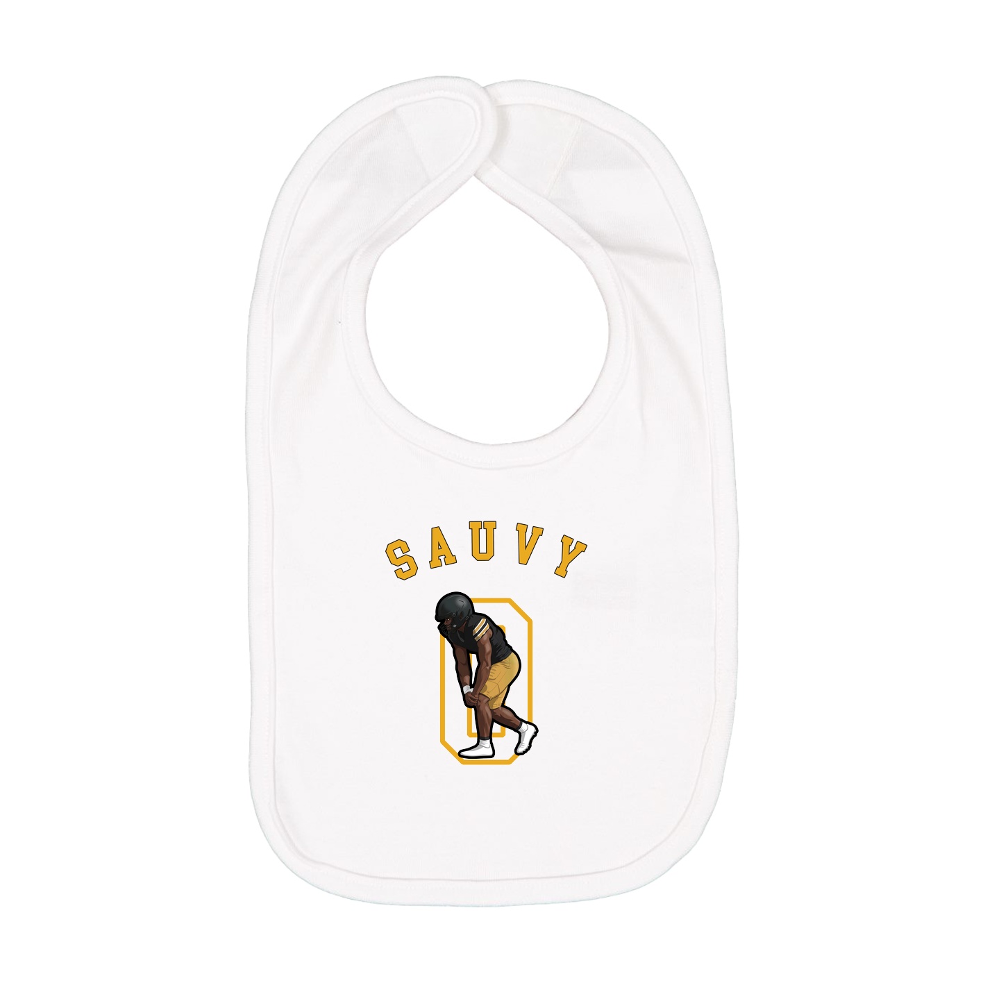 Infant Bib — Shirsey Arch in White