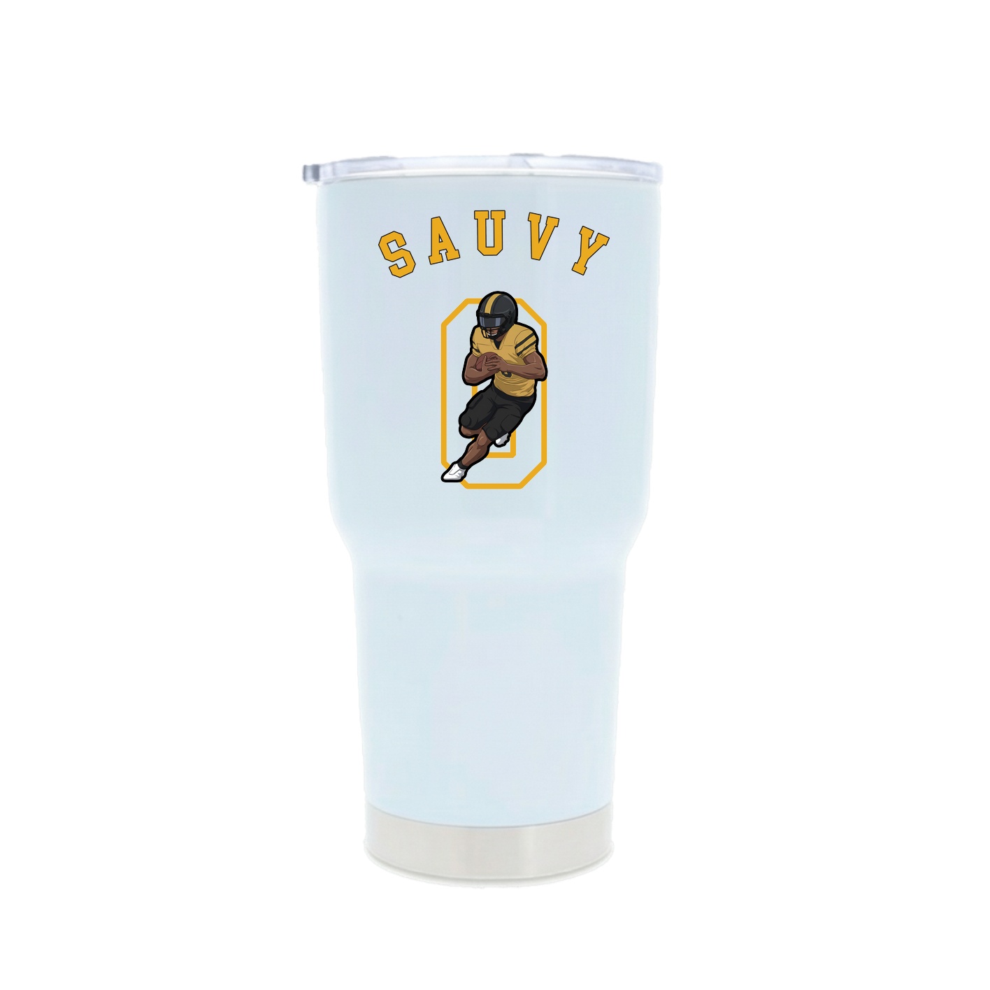 30oz Stainless Steel Tumbler — Shirsey Arch in White