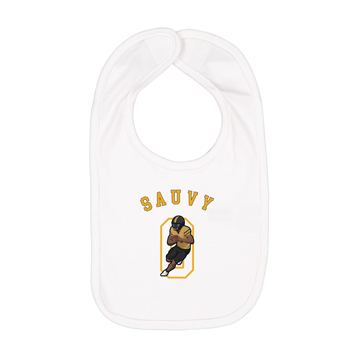 Infant Bib — Shirsey Arch in White