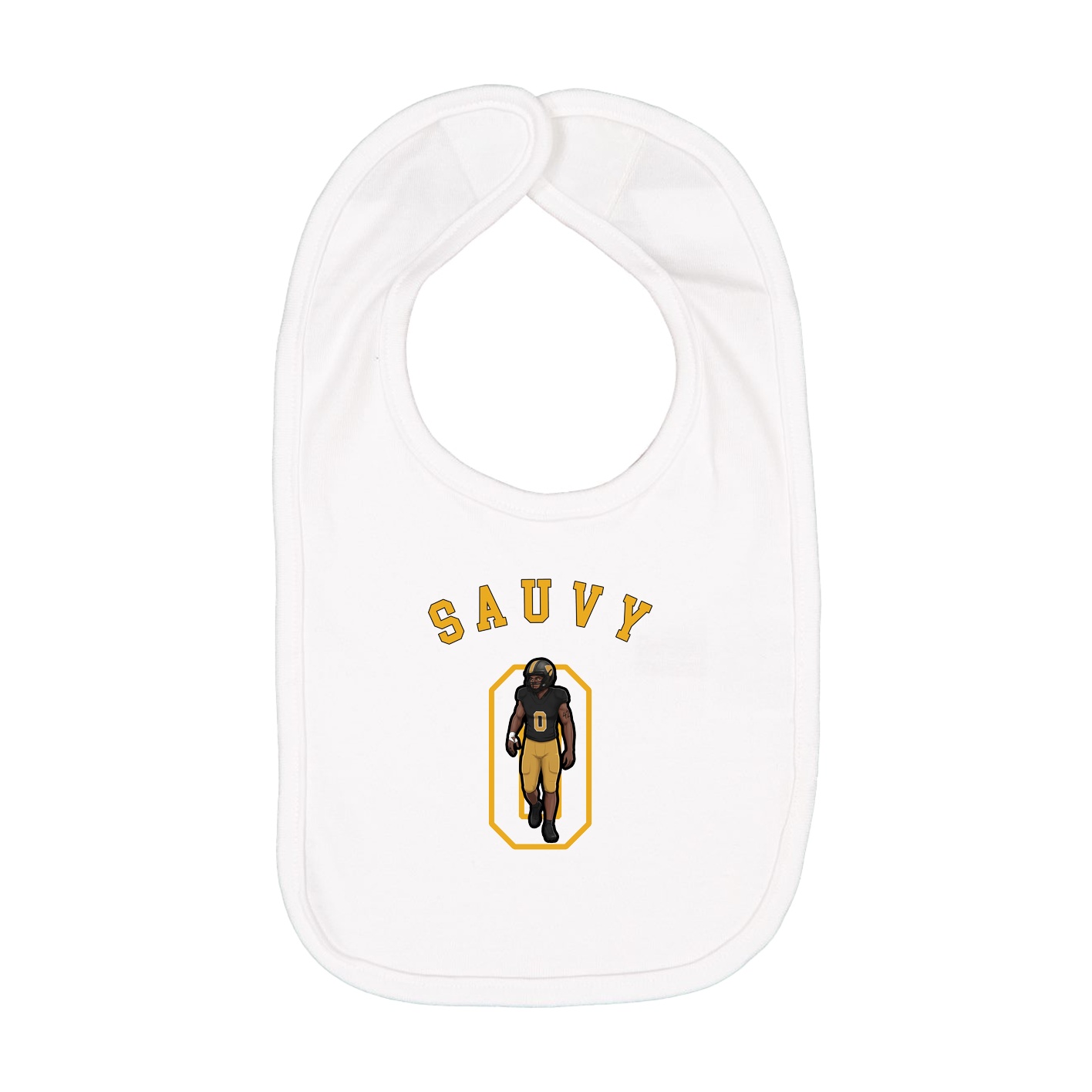 Infant Bib — Shirsey Arch in White