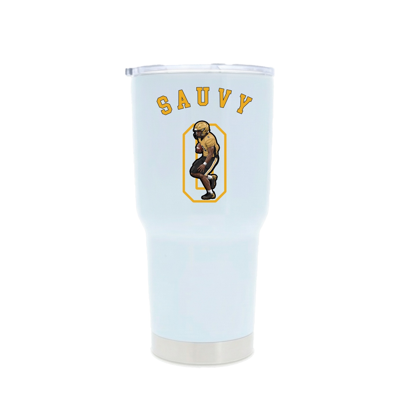 30oz Stainless Steel Tumbler — Shirsey Arch in White