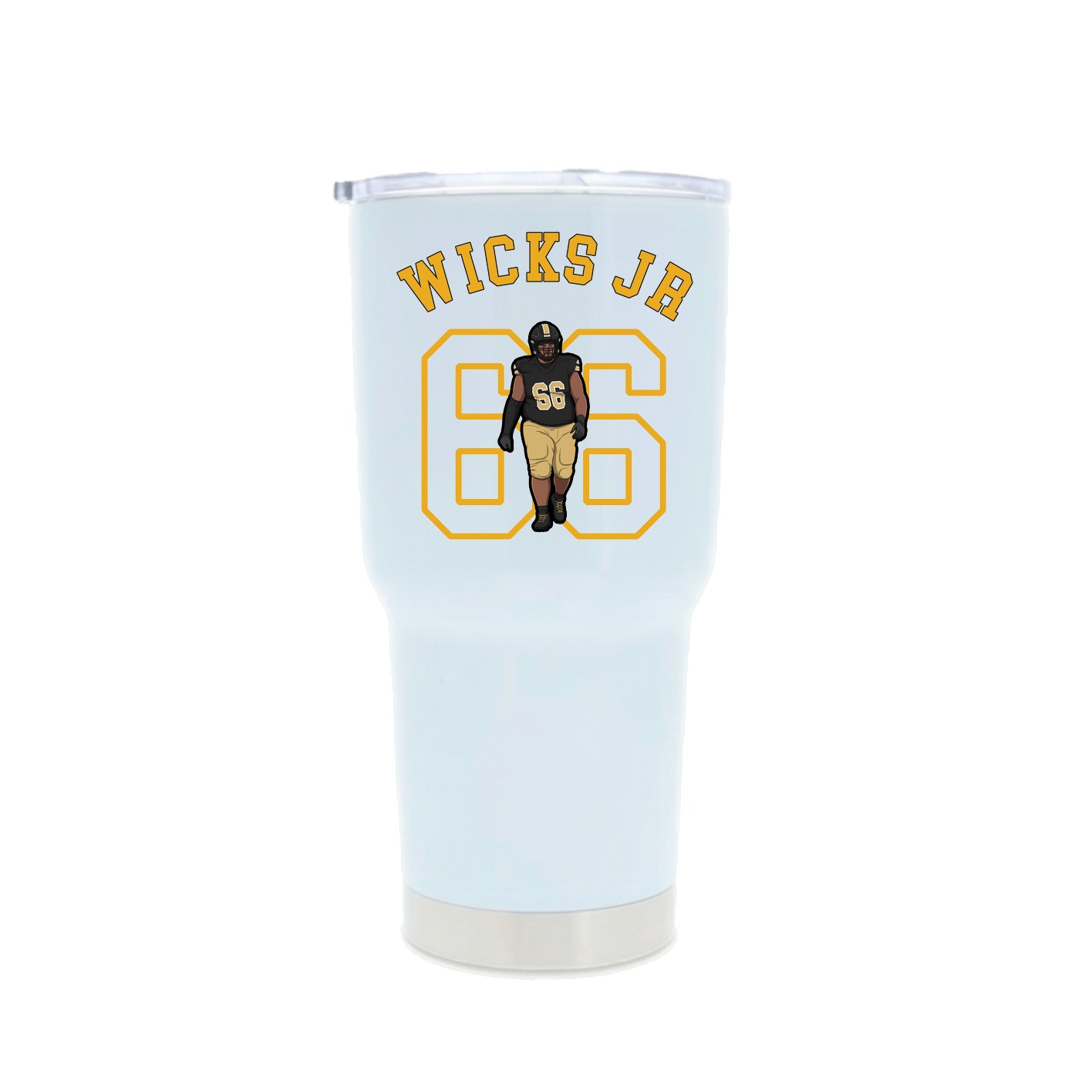 30oz Stainless Steel Tumbler — Shirsey Arch in White