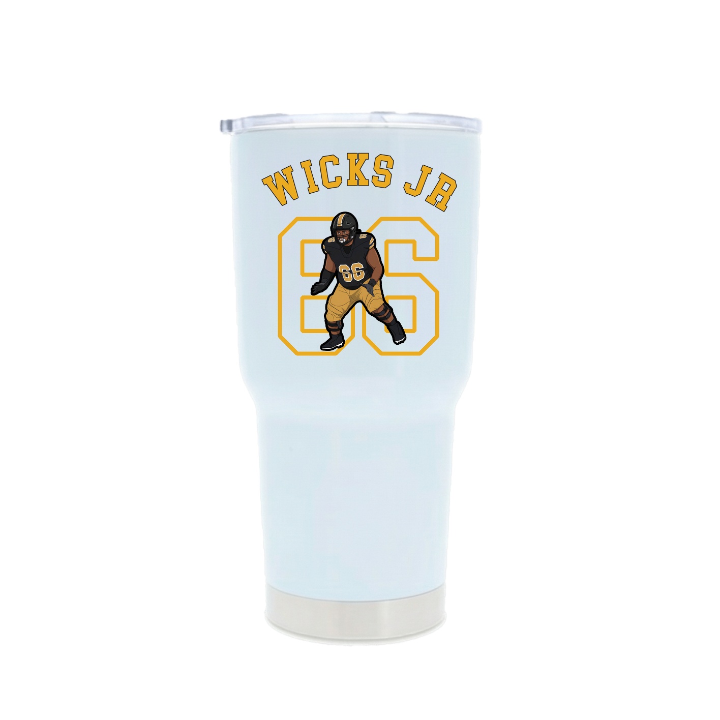 30oz Stainless Steel Tumbler — Shirsey Arch in White