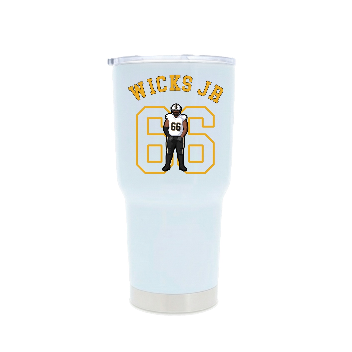 30oz Stainless Steel Tumbler — Shirsey Arch in White