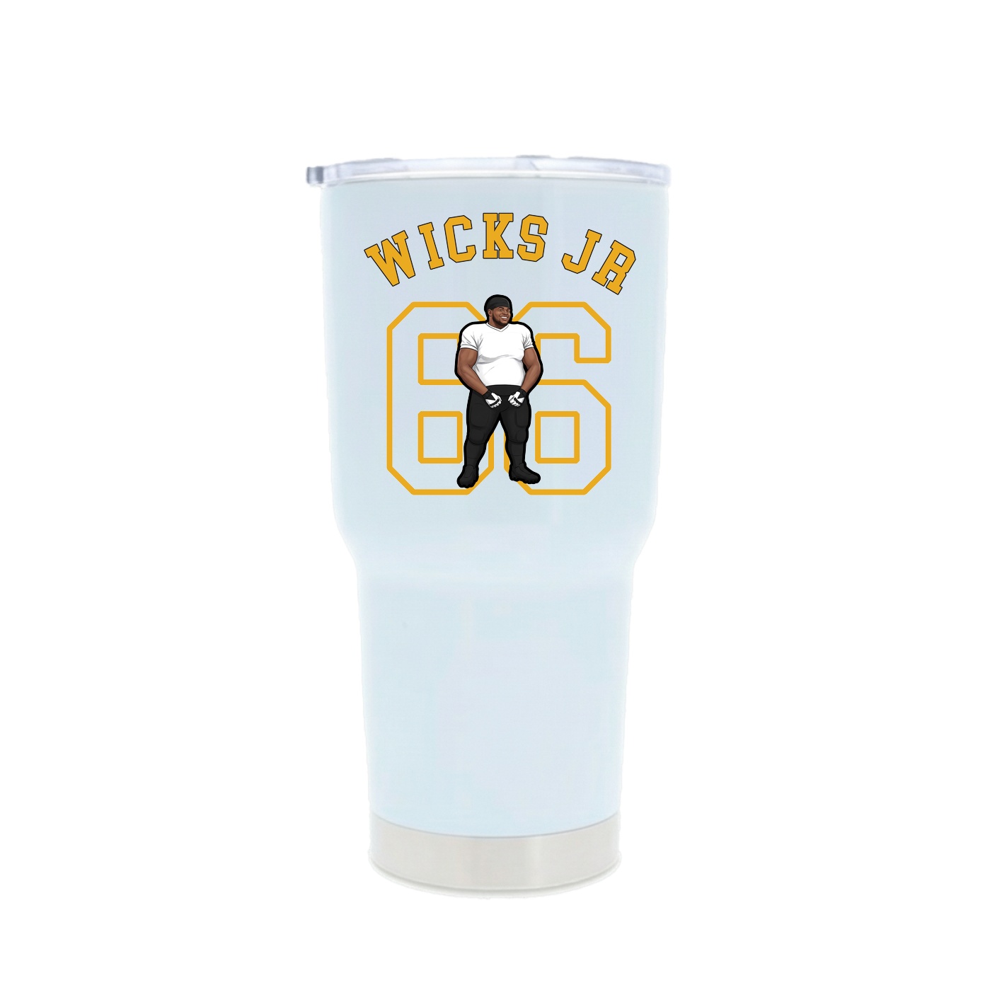 30oz Stainless Steel Tumbler — Shirsey Arch in White