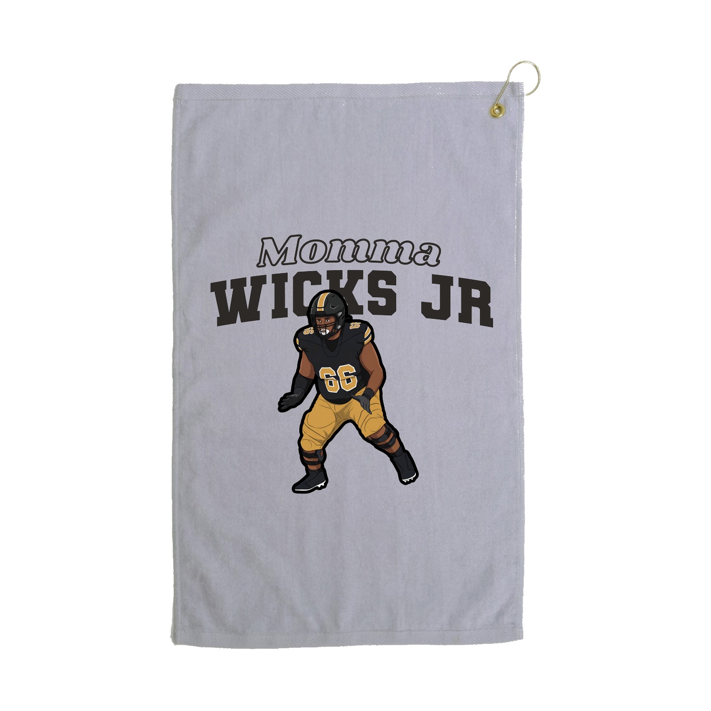 Golf Towel — Mothers Day Block in Grey