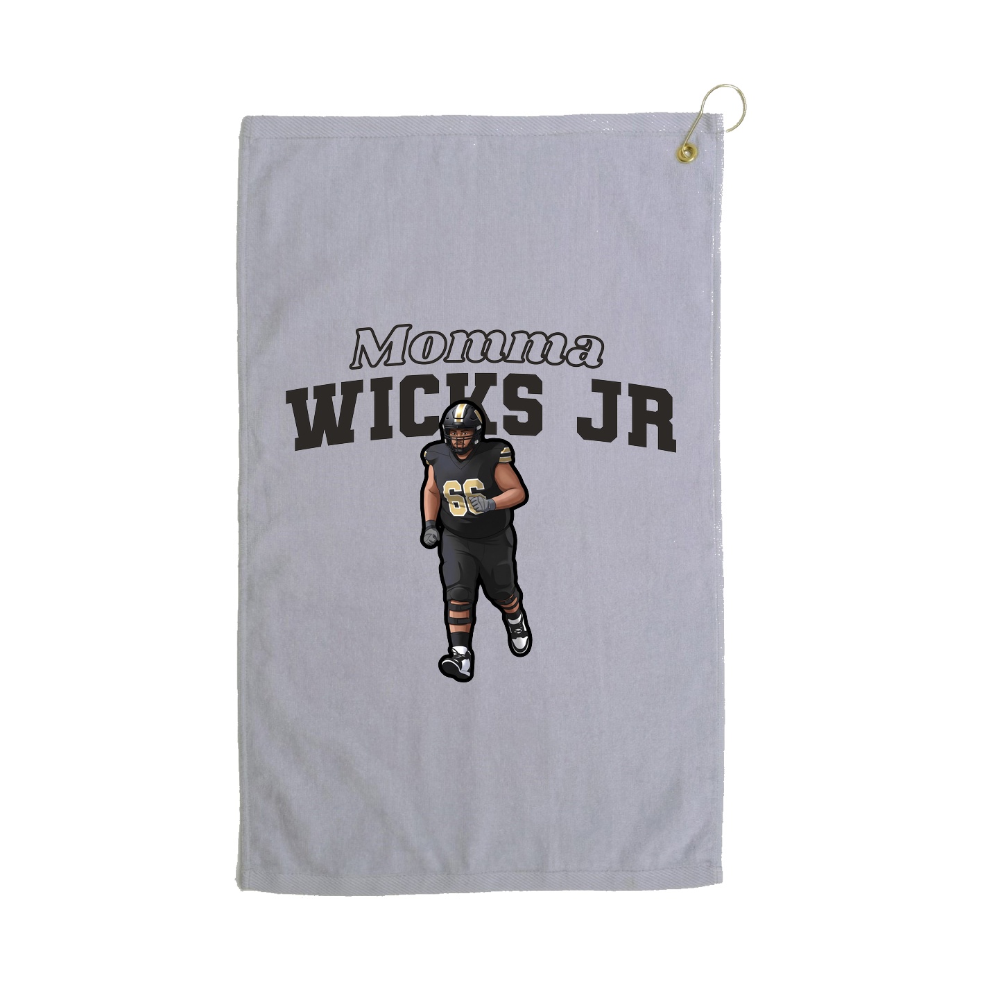 Golf Towel — Mothers Day Block in Grey