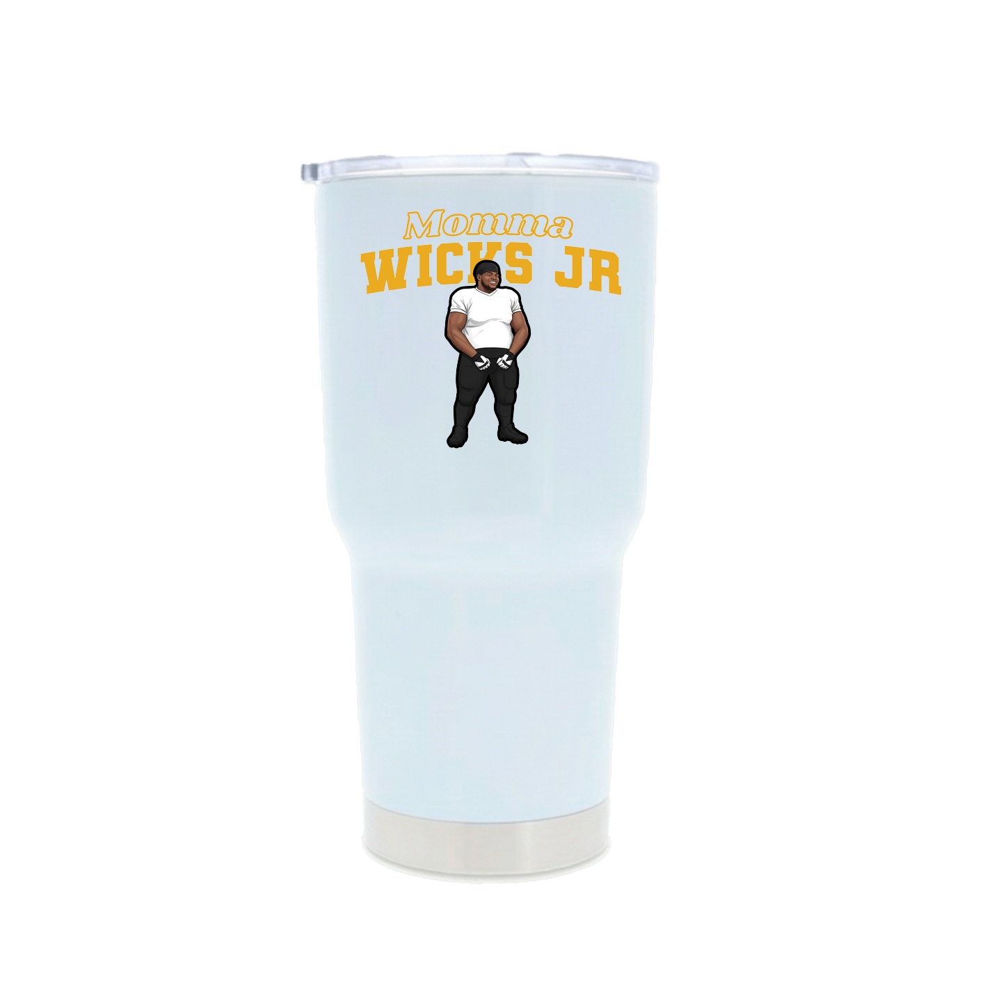 30oz Stainless Steel Tumbler — Mothers Day Block in White
