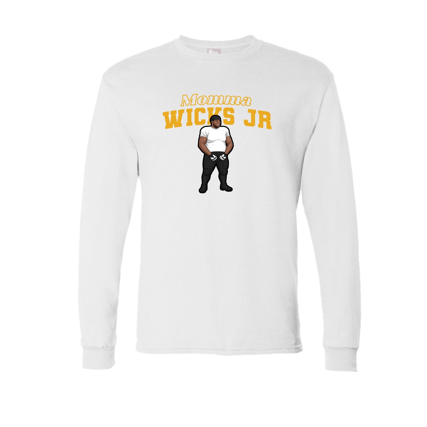 Long Sleeve Tee — Mothers Day Block in White