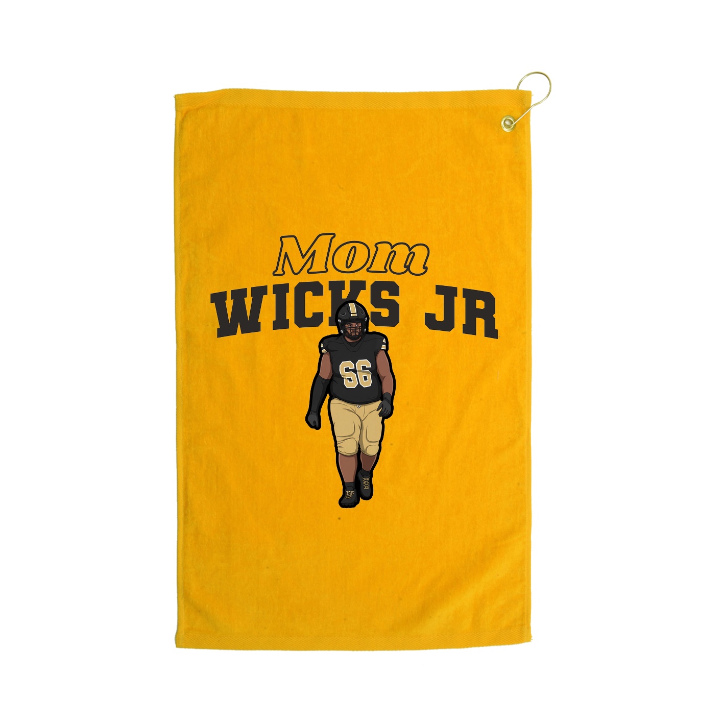 Golf Towel — Mothers Day Block in Gold