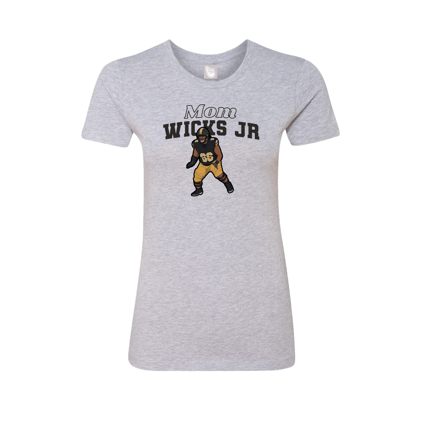 Womens Tee — Mothers Day Block in Grey