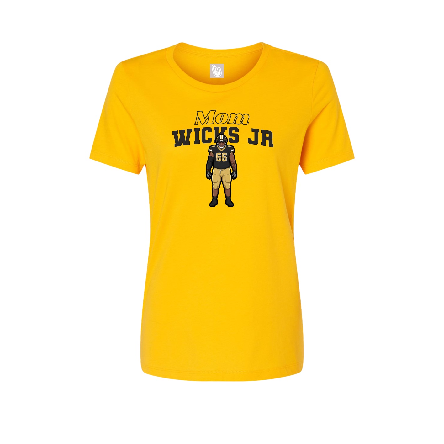 Womens Tee — Mothers Day Block in Gold
