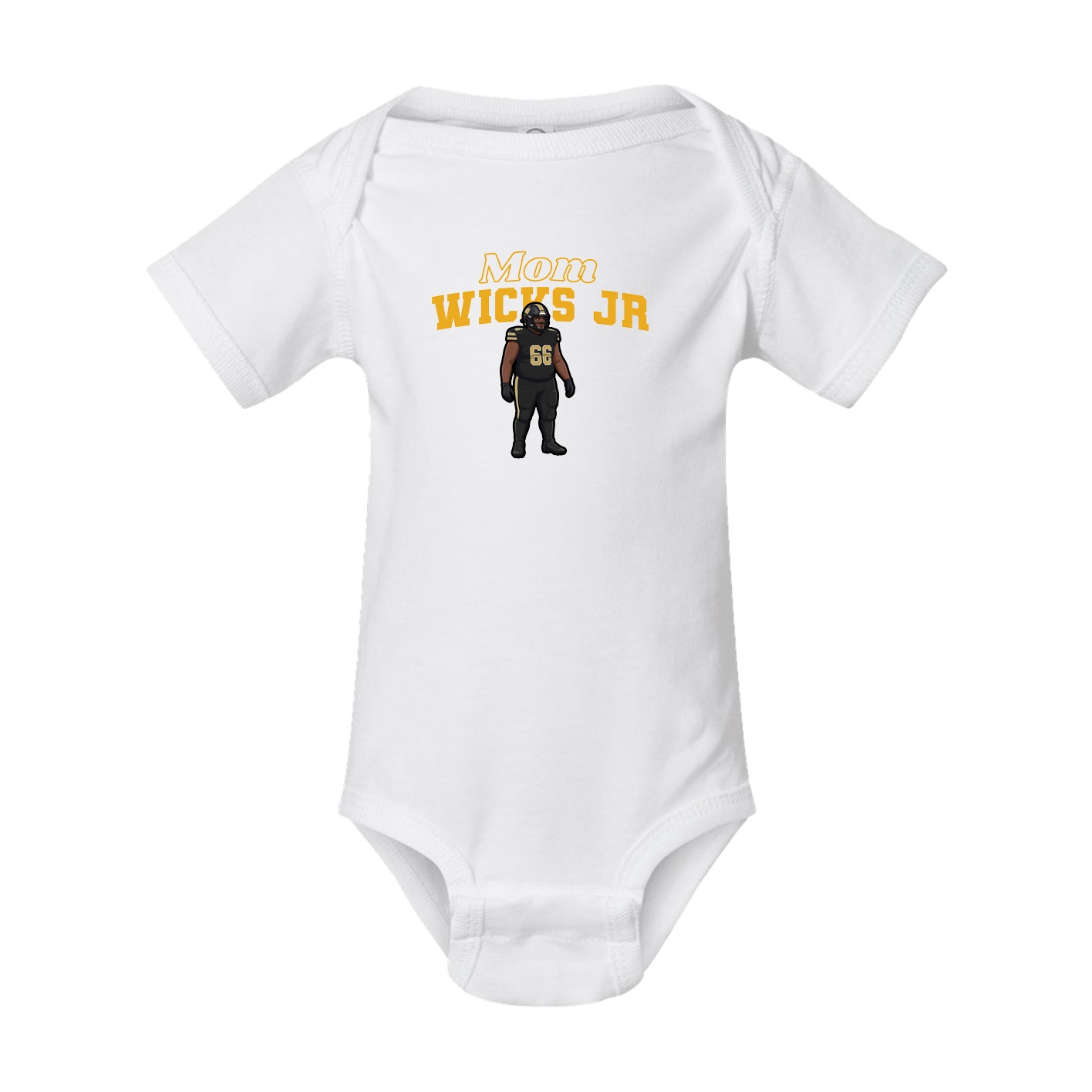 Baby Onesie — Mothers Day Block in White