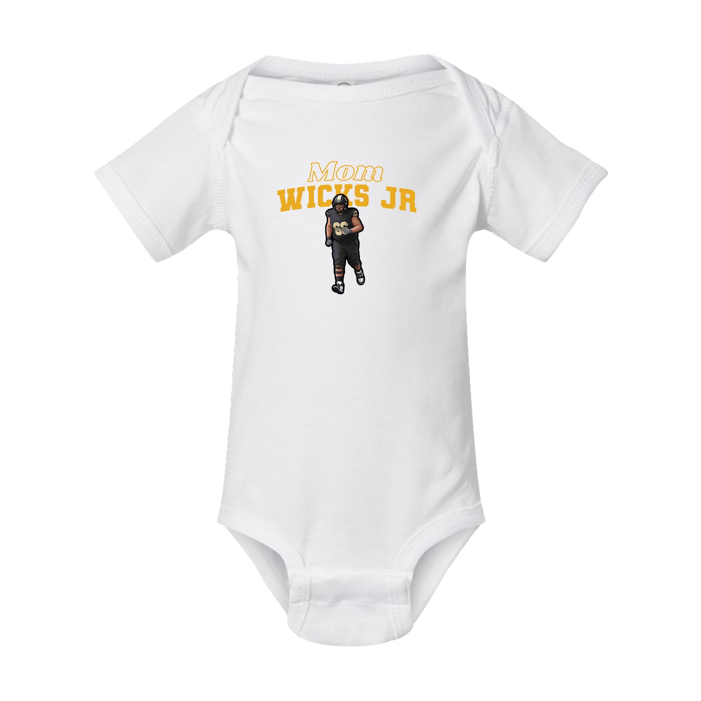 Baby Onesie — Mothers Day Block in White