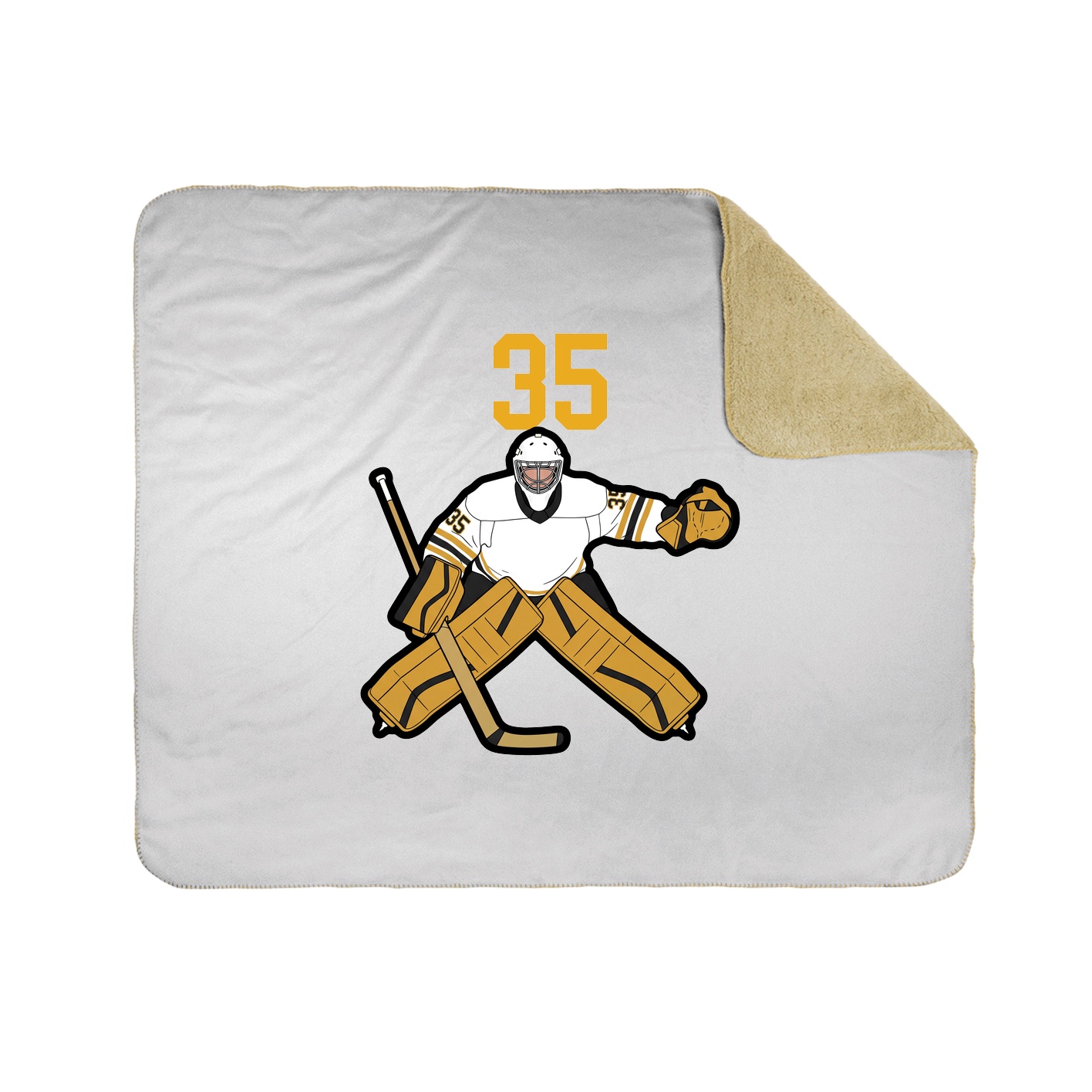 Throw Blanket — Number Top in White