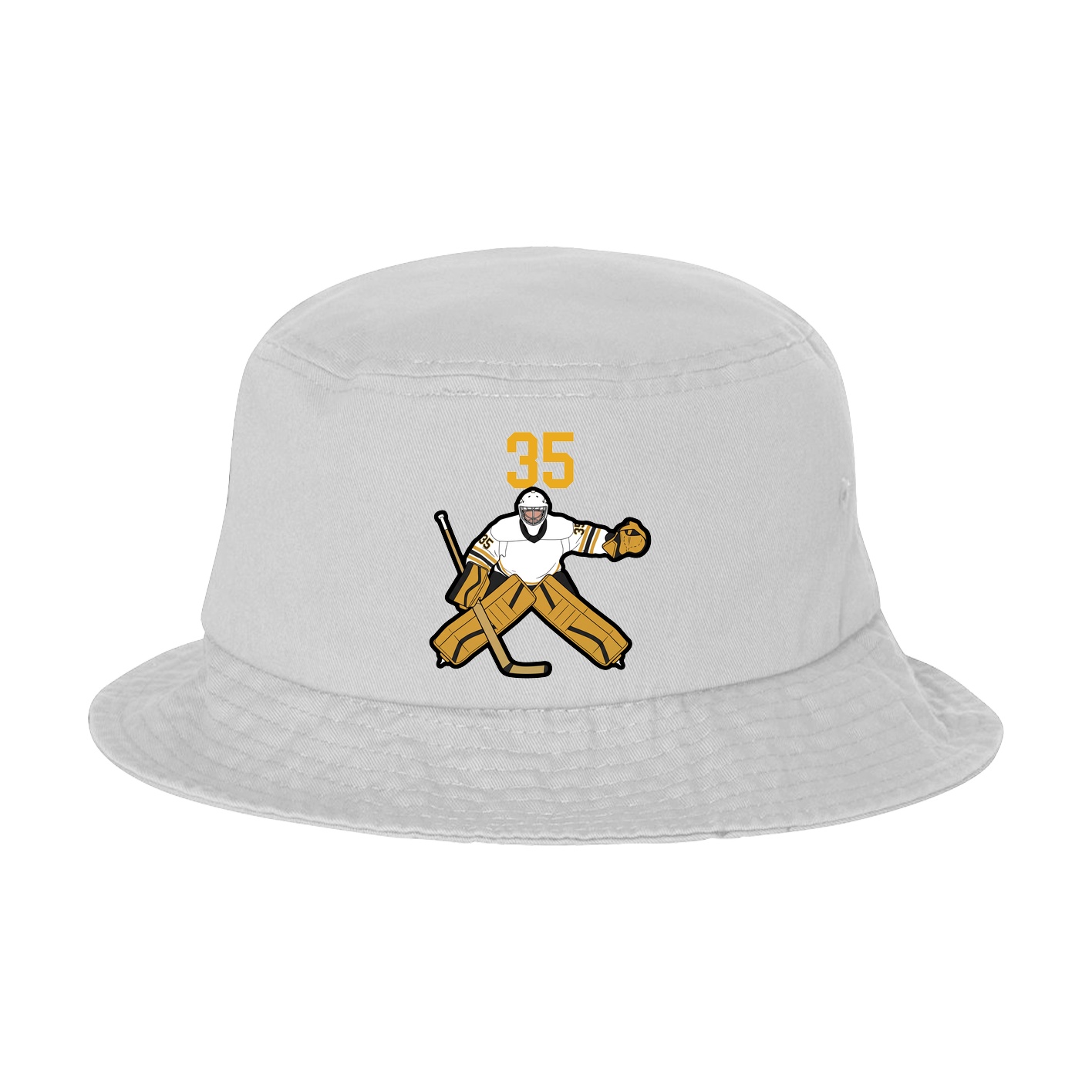 Bucket Cap — Number Top in White