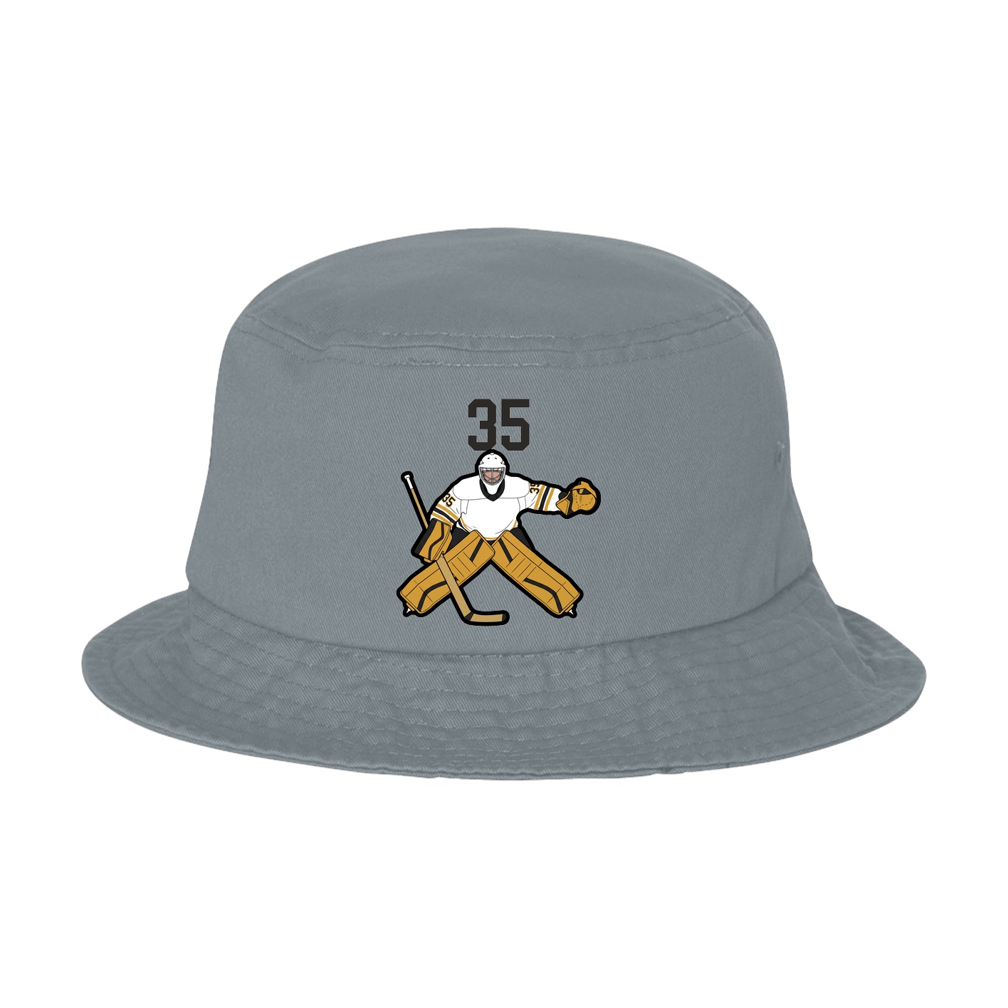 Bucket Cap — Number Top in Grey