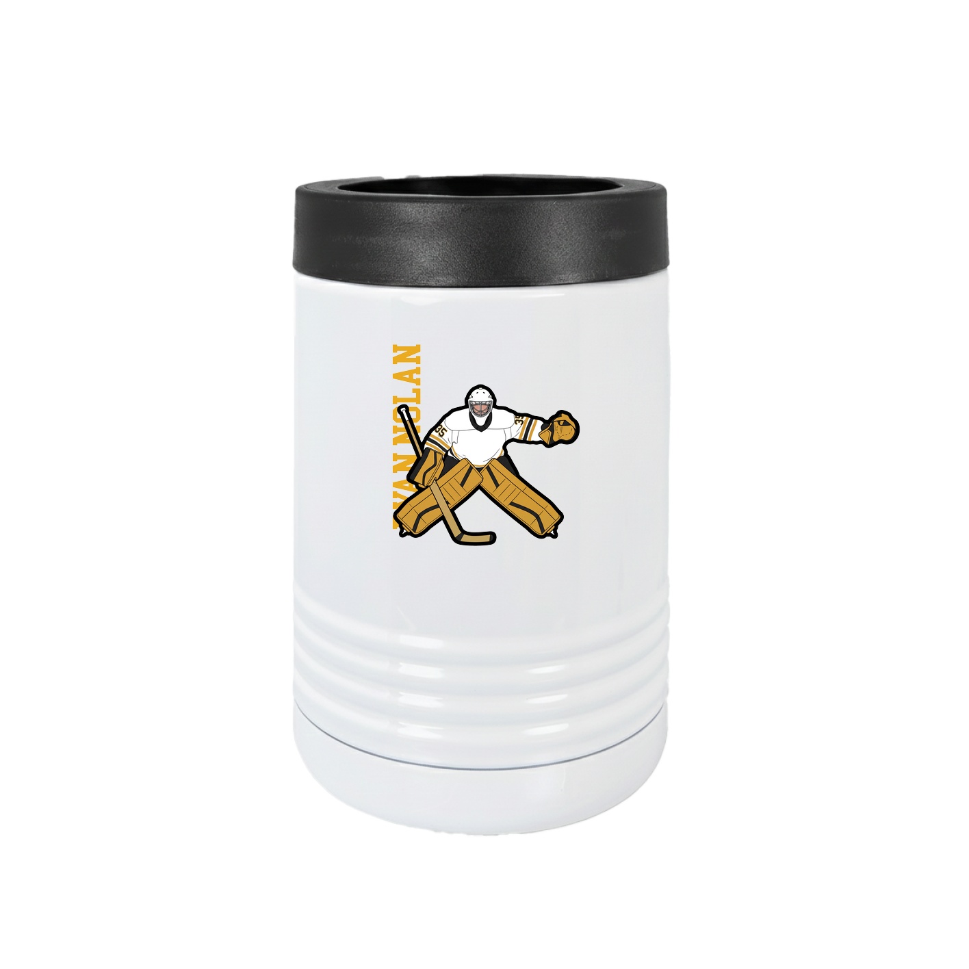 Beverage Holder — Name Vertical in White