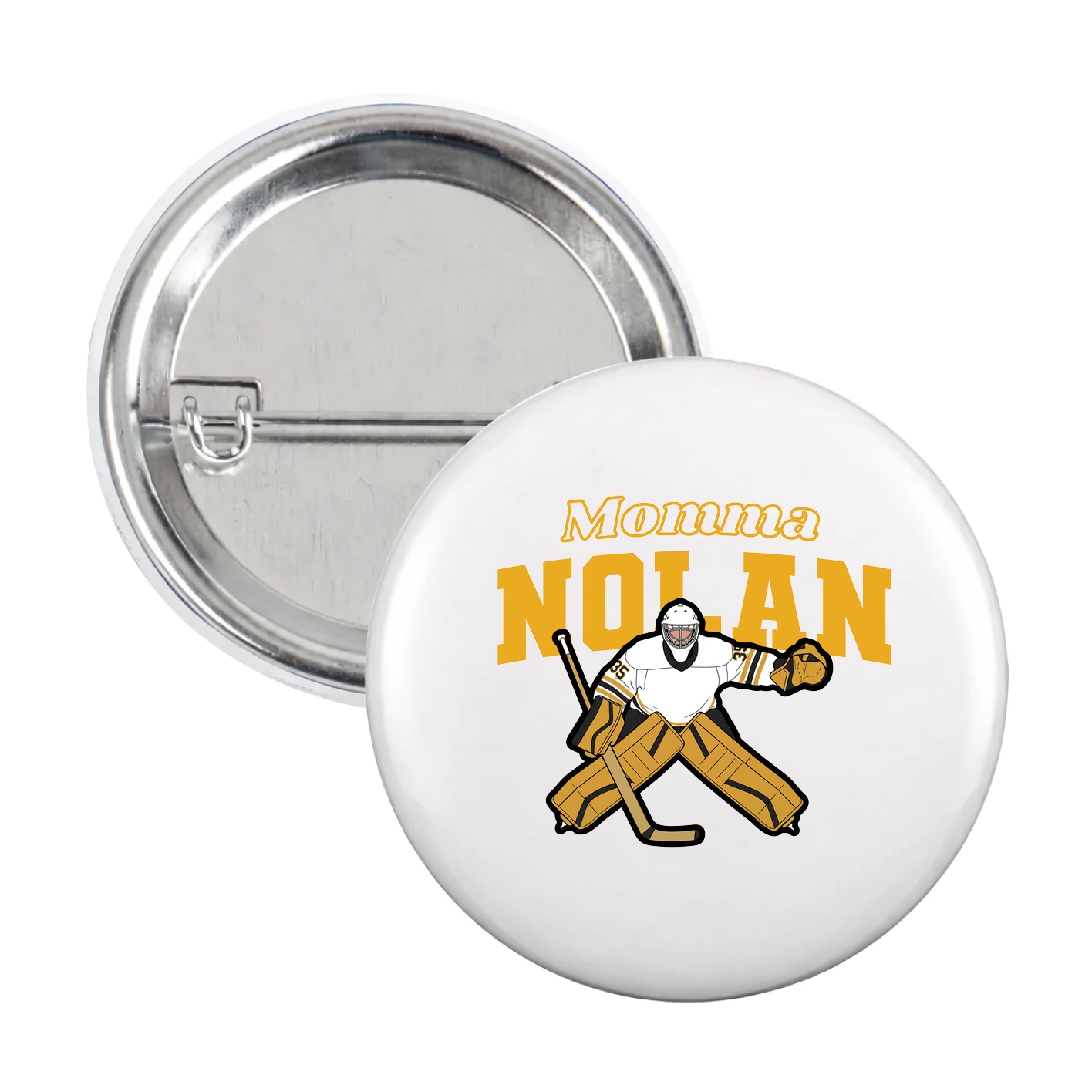 Game Day Button — Mothers Day Block in White