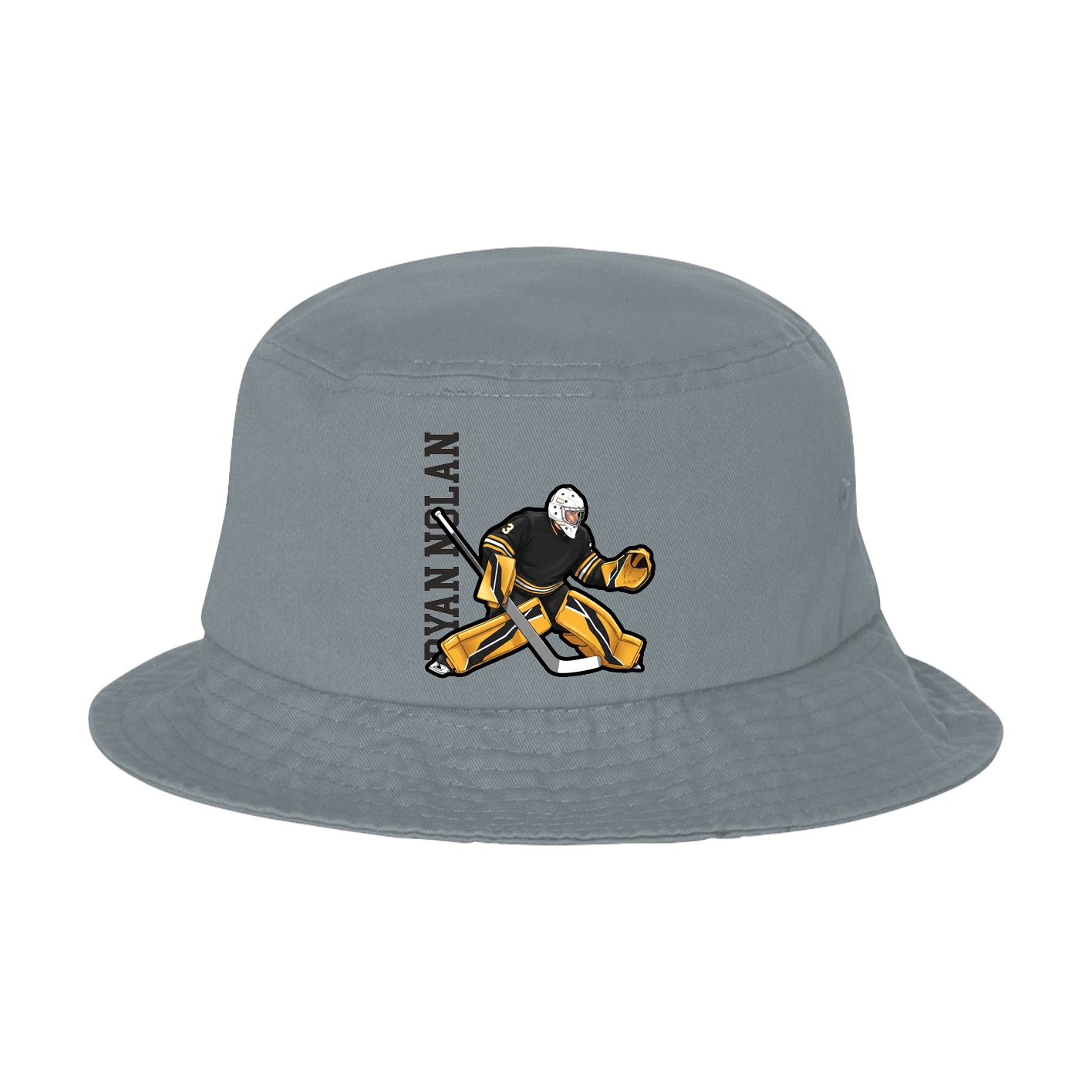 Bucket Cap — Name Vertical in Grey