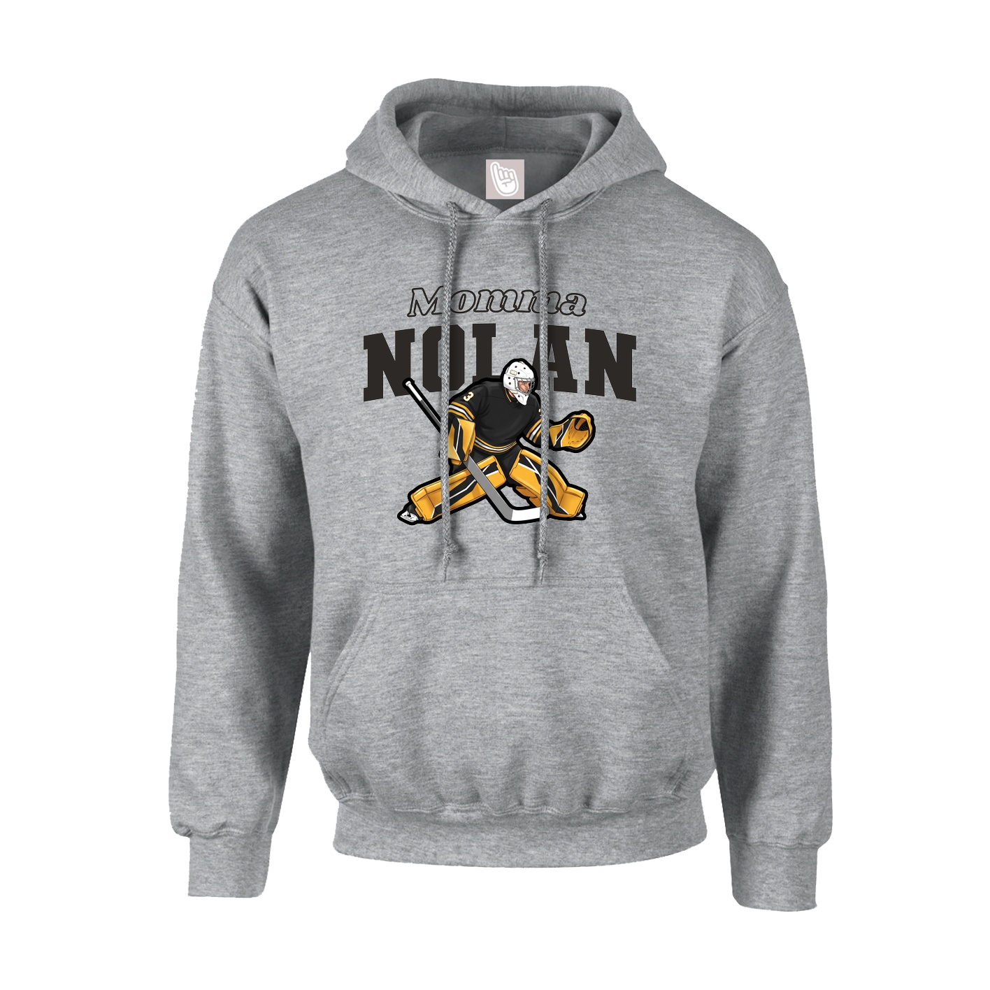 Hoodie — Mothers Day Block in Grey