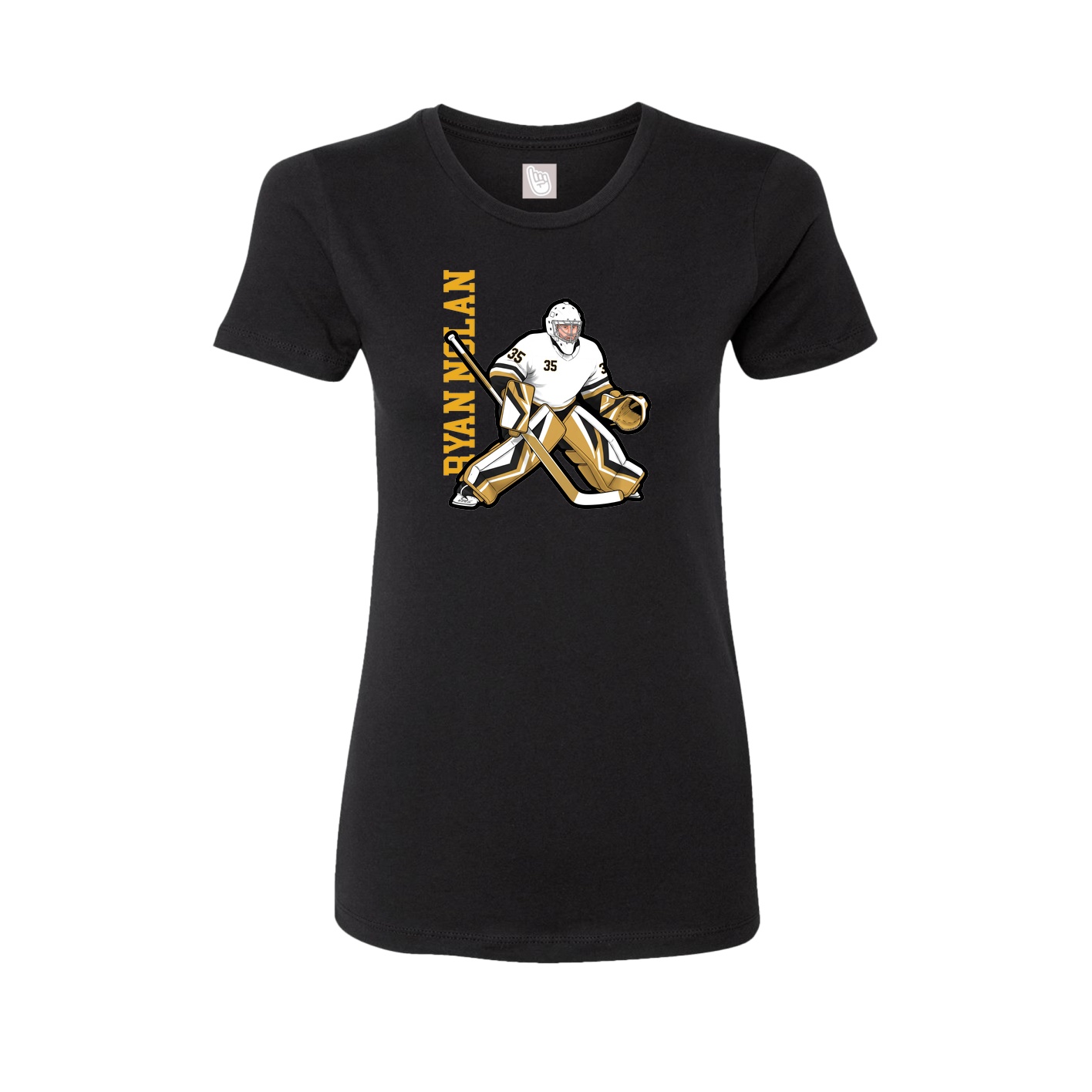 Womens Tee — Name Vertical in Black
