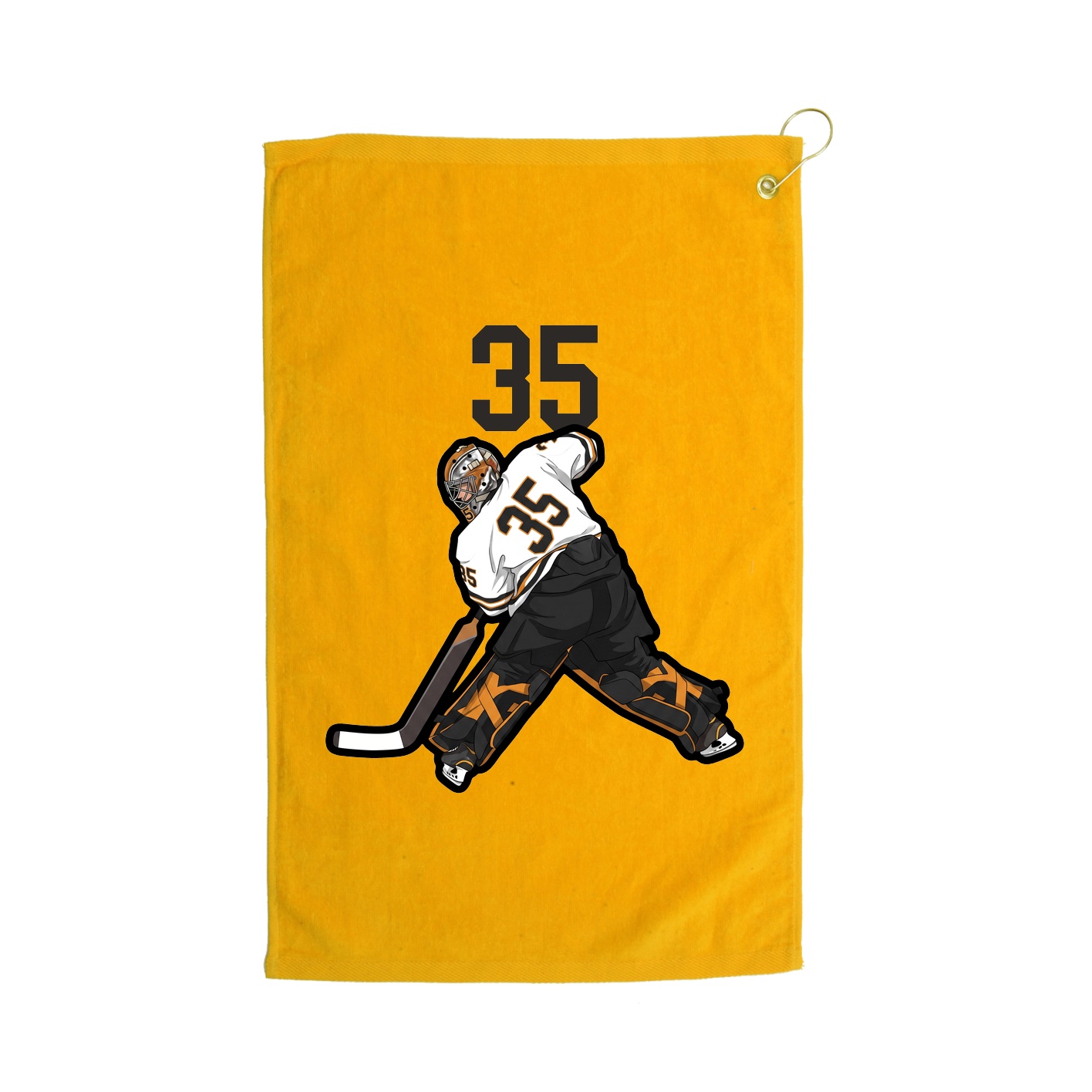Golf Towel — Number Top in Gold