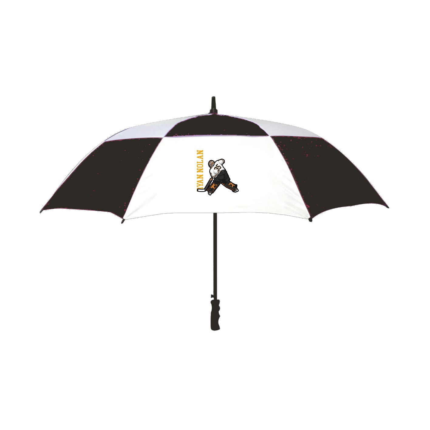 Golf Umbrella — Name Vertical in Black