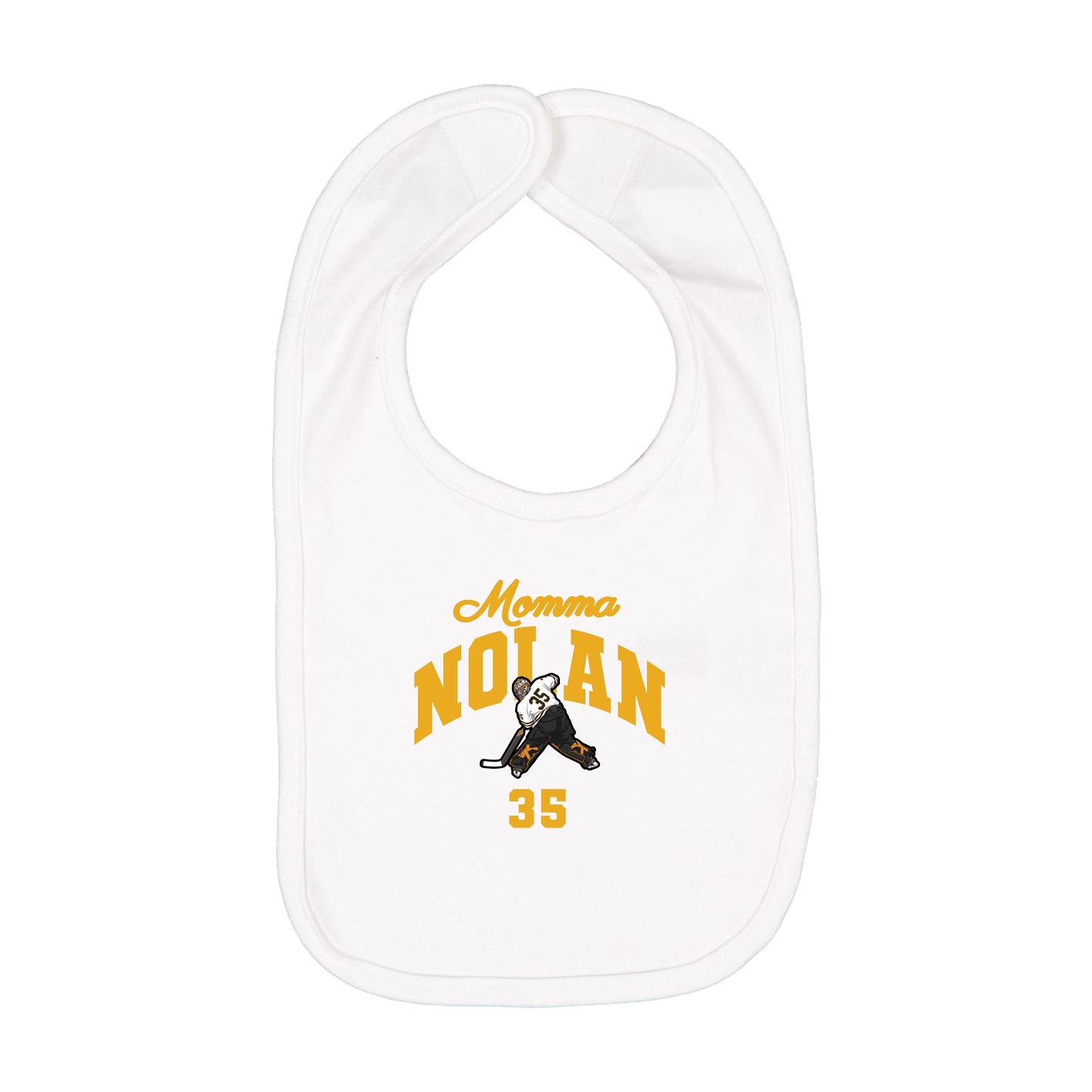 Infant Bib — Mothers Day Arch in White