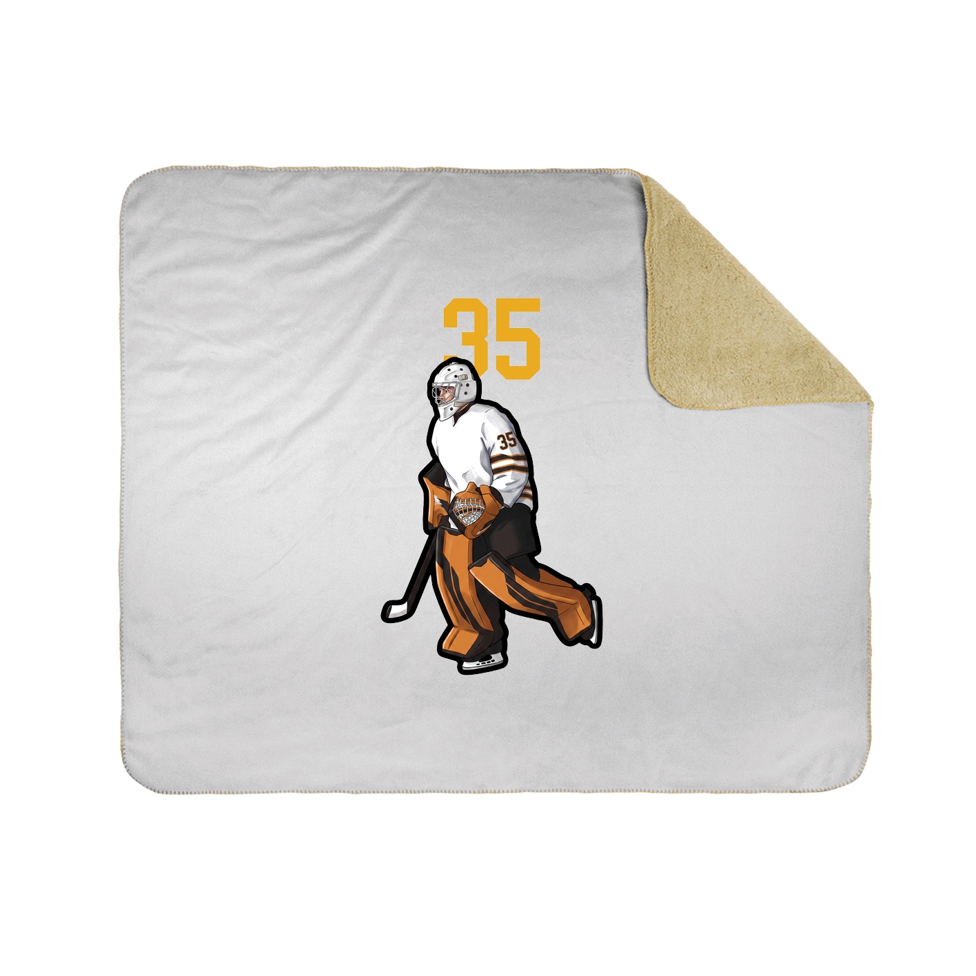 Throw Blanket — Number Top in White
