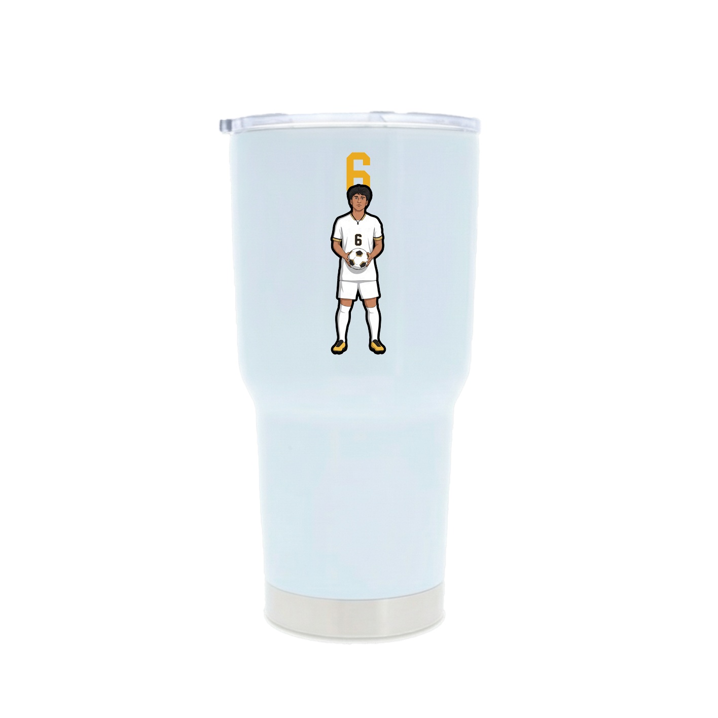 30oz Stainless Steel Tumbler — Number Top in White