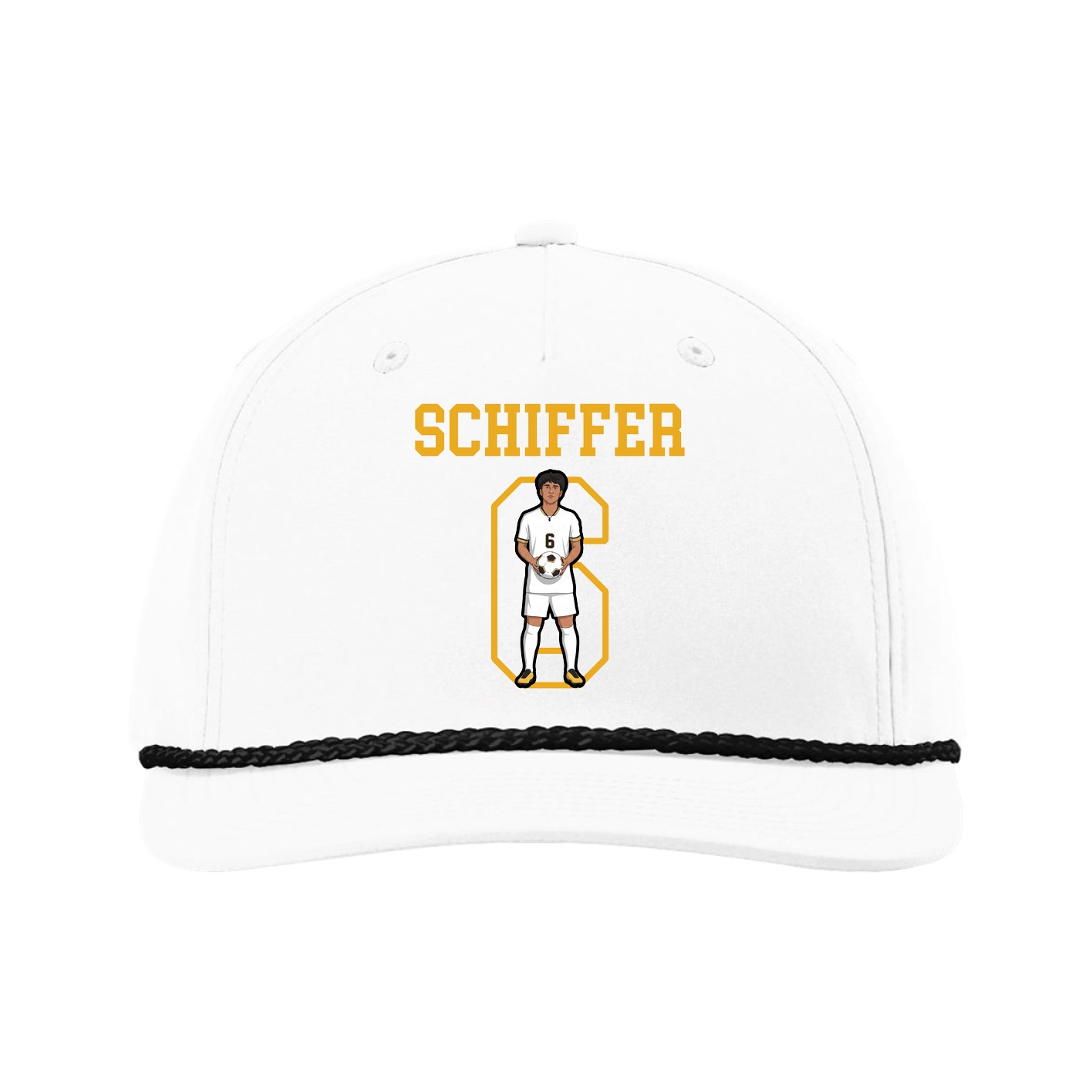 Five-Panel Classic Rope Cap — Shirsey in White