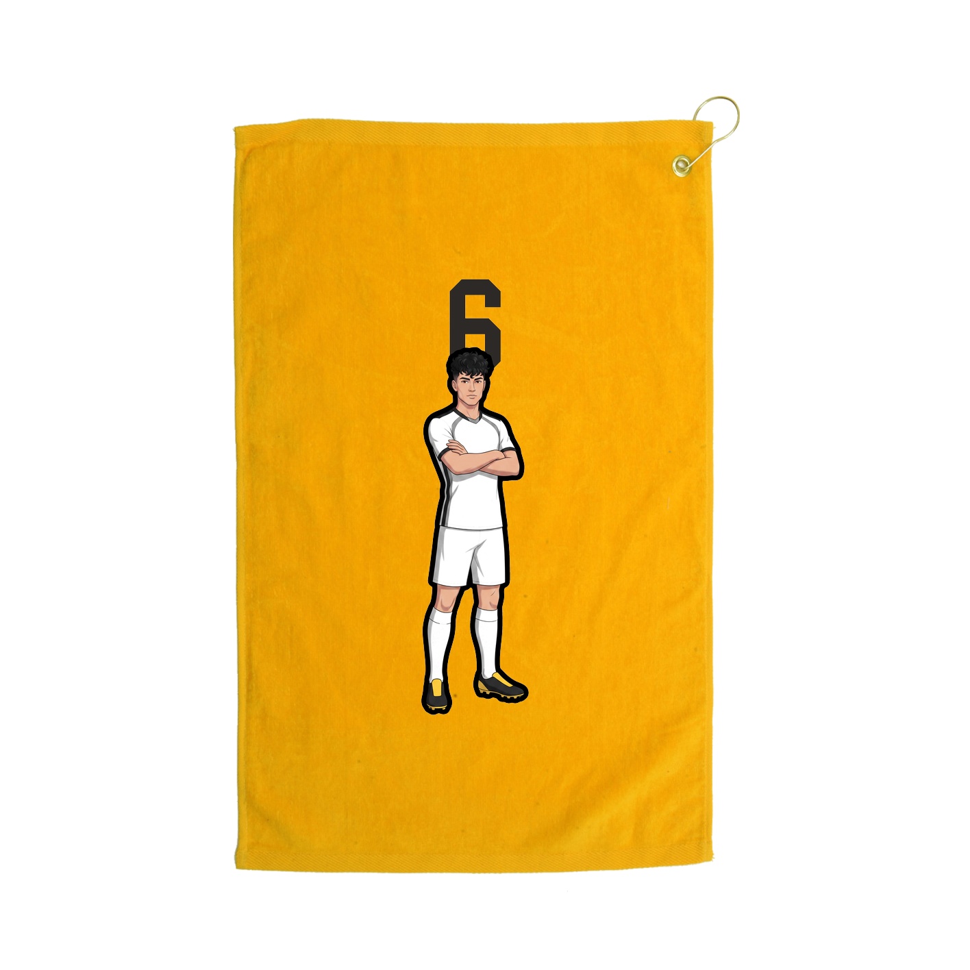 Golf Towel — Number Top in Gold