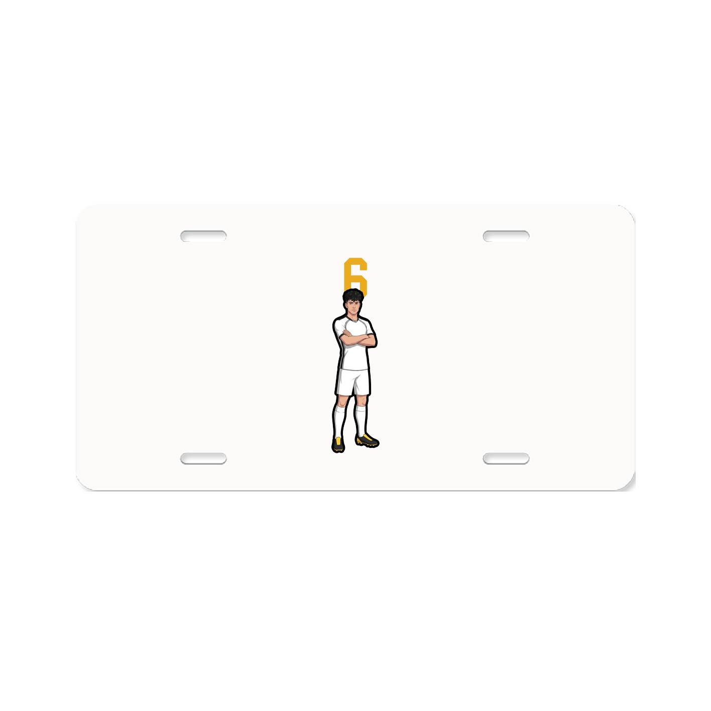 License Plate — Number Top in Classic
