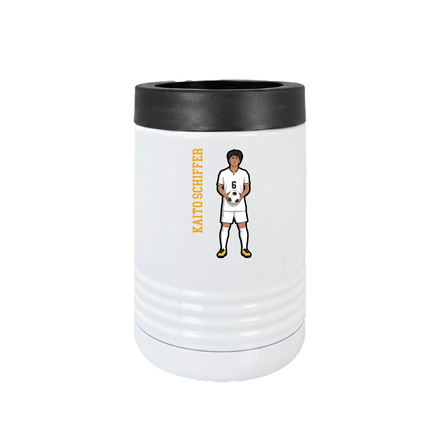 Beverage Holder — Name Vertical in White