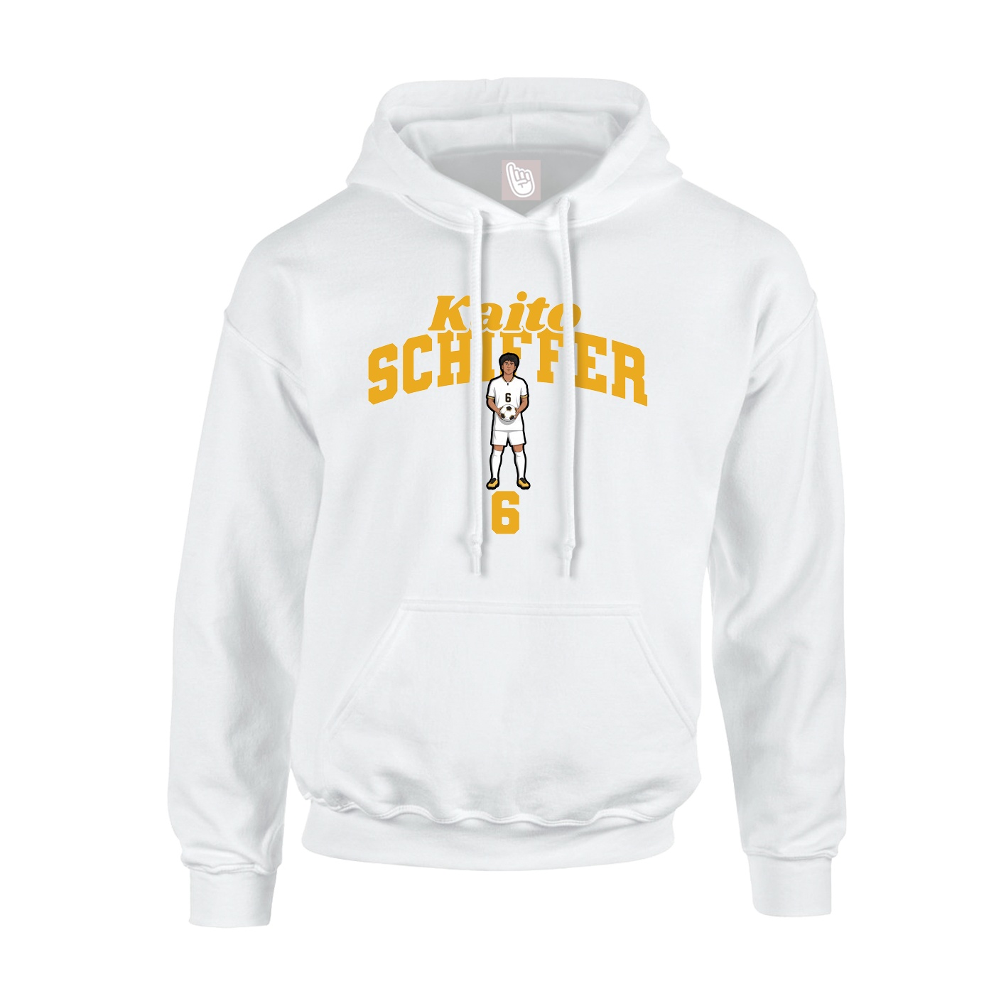 Hoodie — Signature Arch in White
