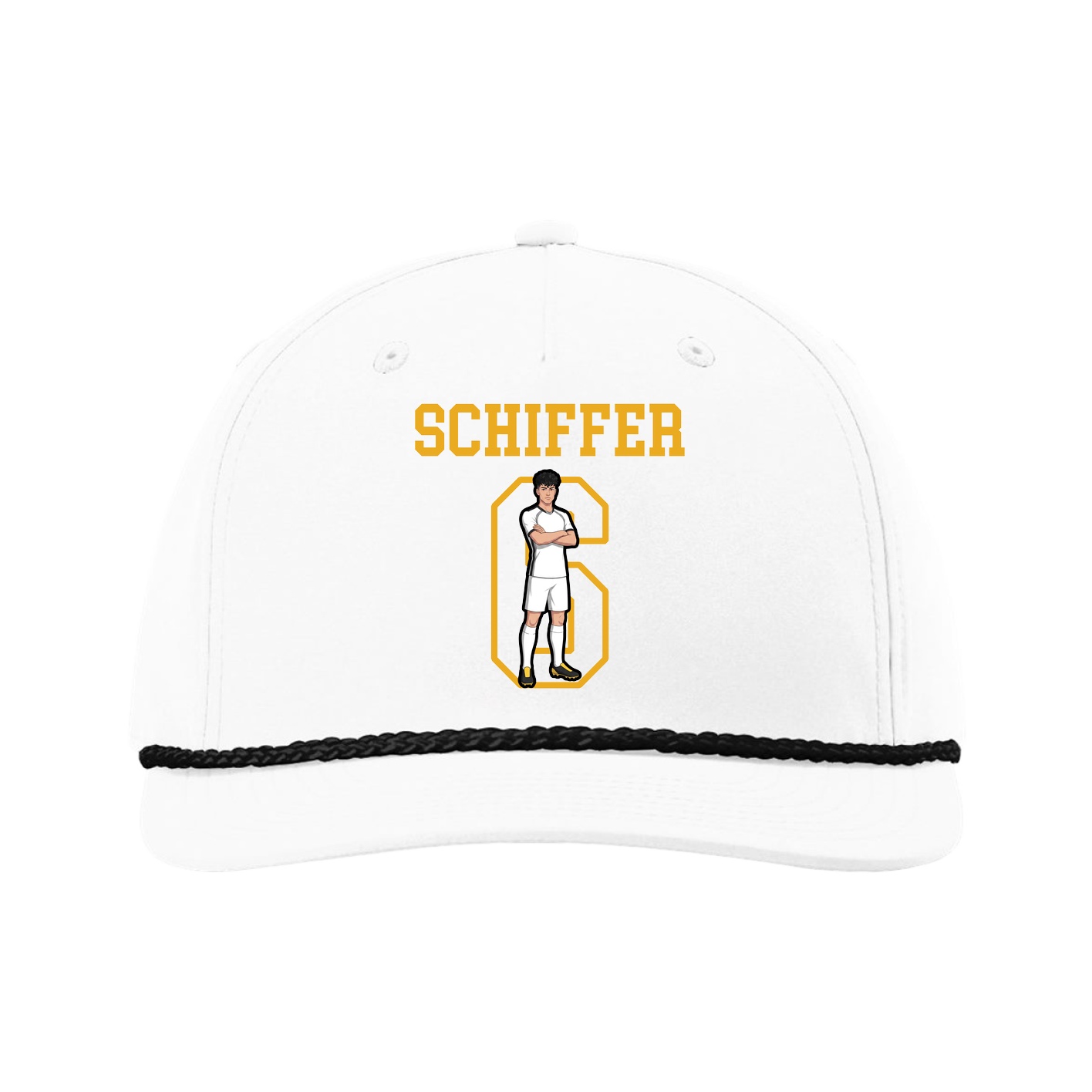 Five-Panel Classic Rope Cap — Shirsey in White