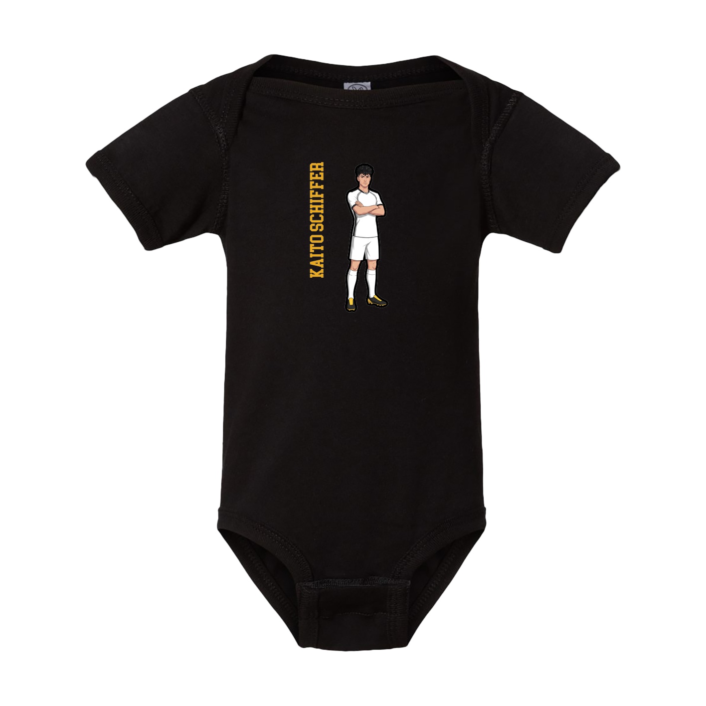 Baby Onesie — Name Vertical in Black