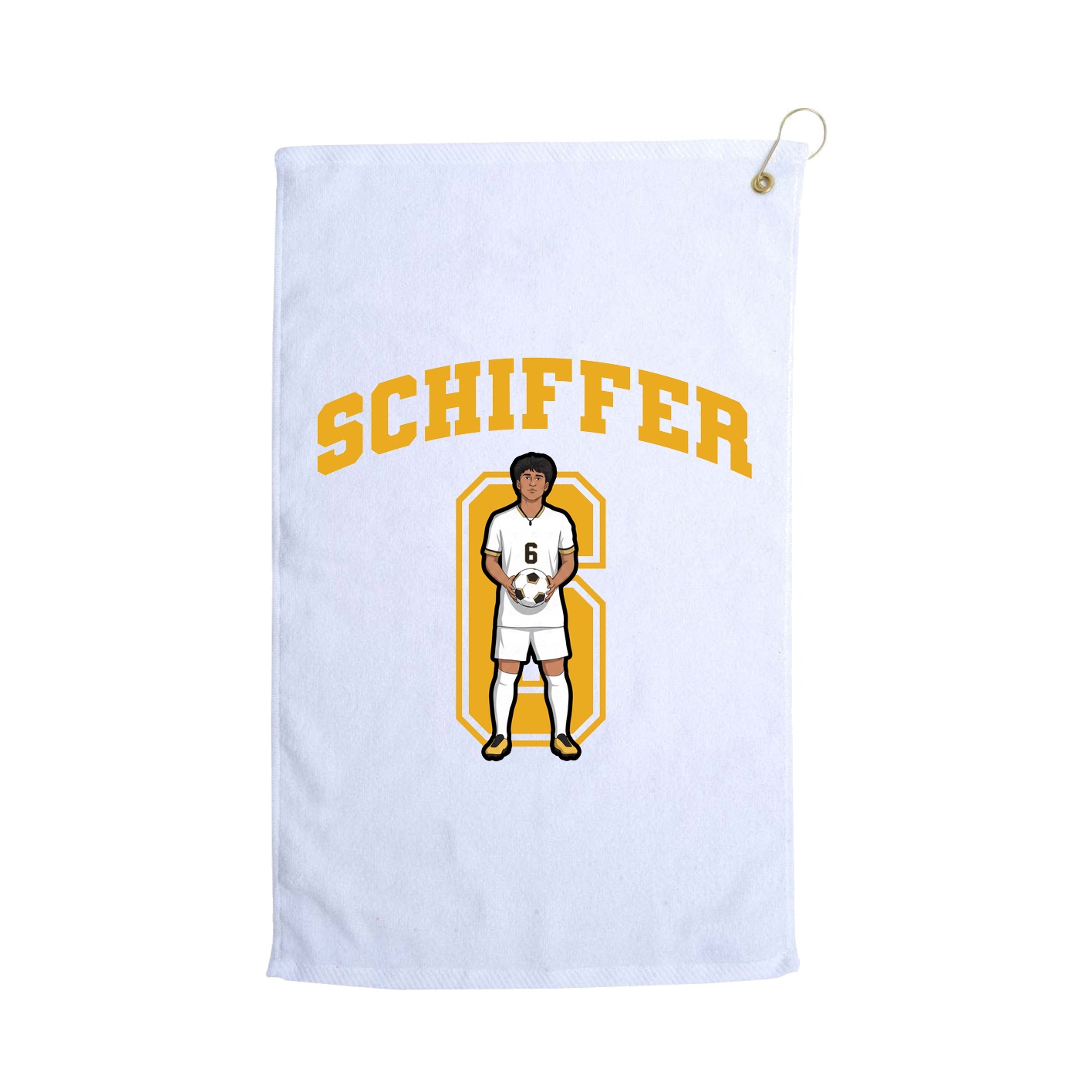 Golf Towel — Number in White