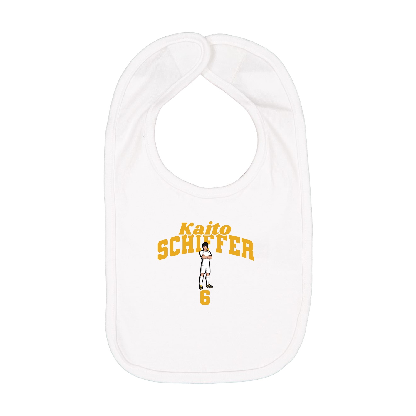 Infant Bib — Signature Arch in White