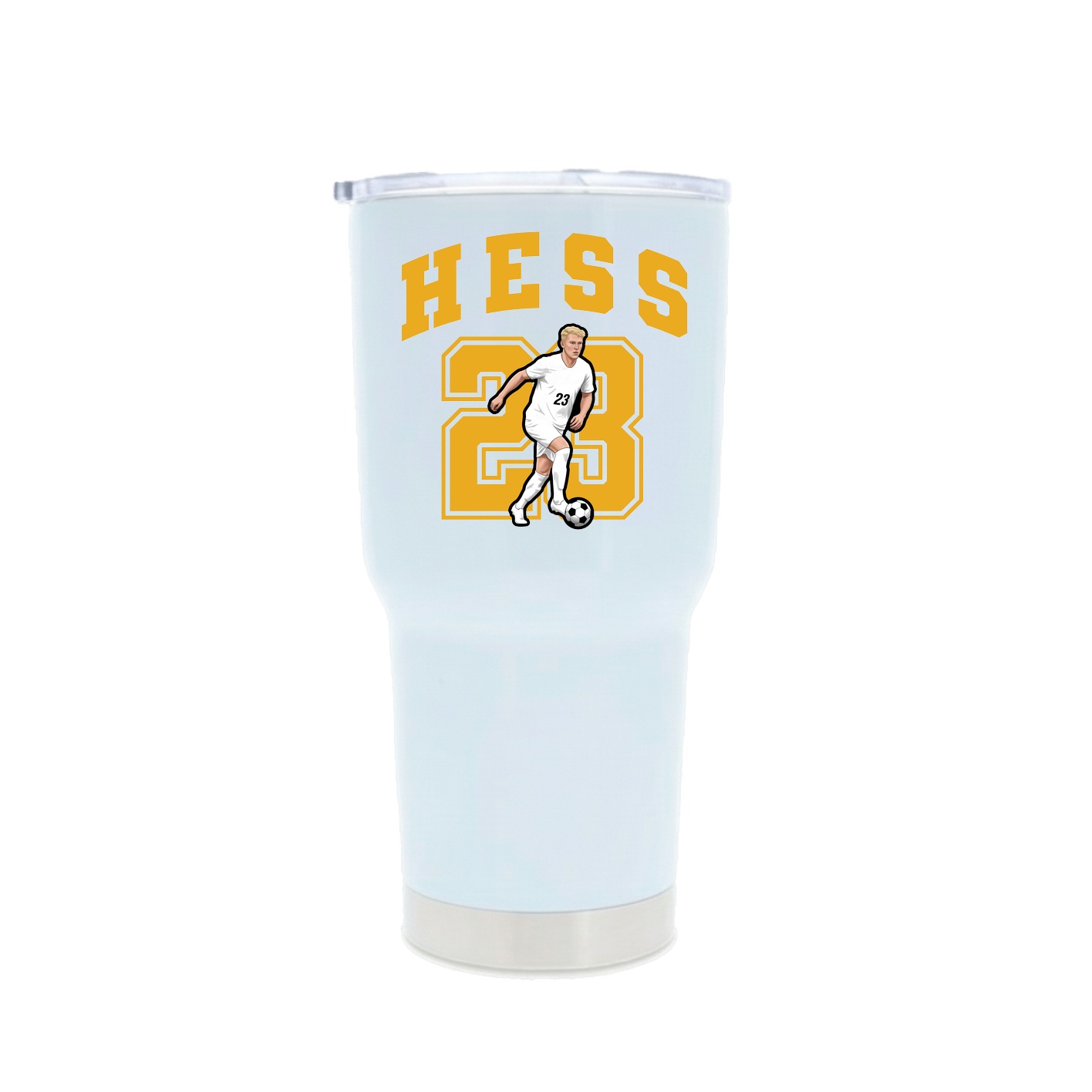 30oz Stainless Steel Tumbler — Number in White